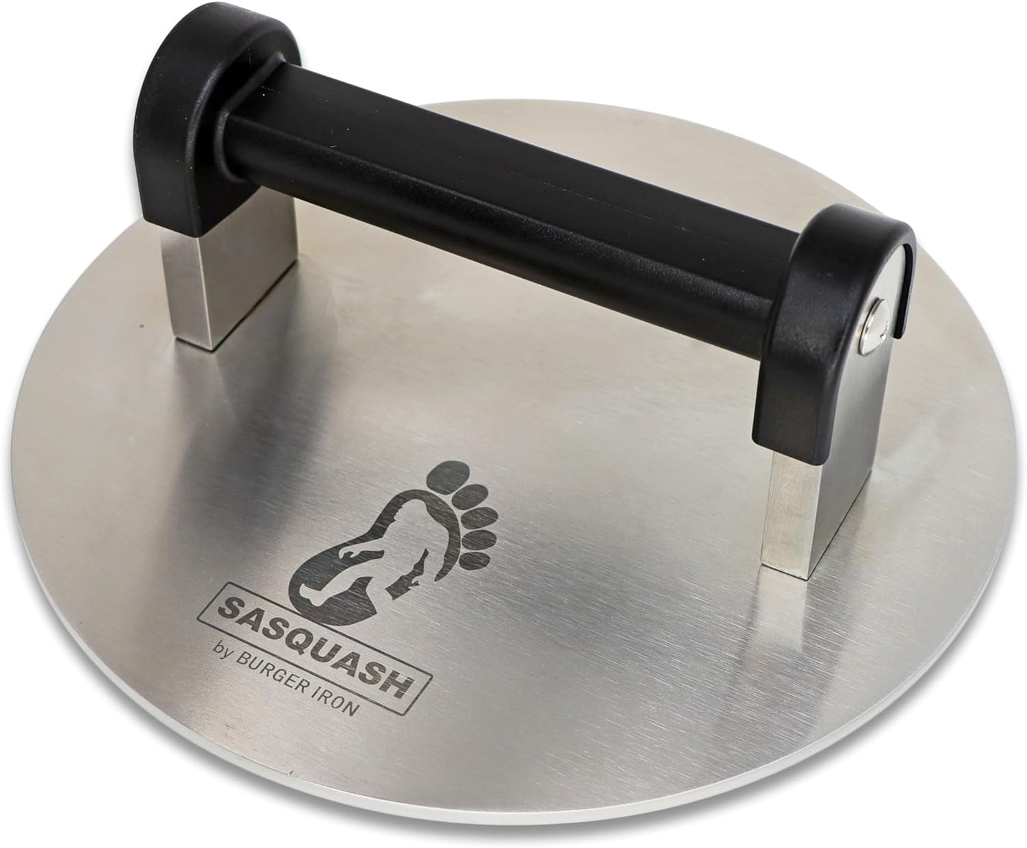 The Sasquash - Bigfoot Burger Smasher - Professional Grade Burger Press - Monster 8" Wide 3+ Pound Welded Stainless Steel Smashed Burger Grill Tool, Blackstone Griddle Steak Weight and Flat Top Press image number 4
