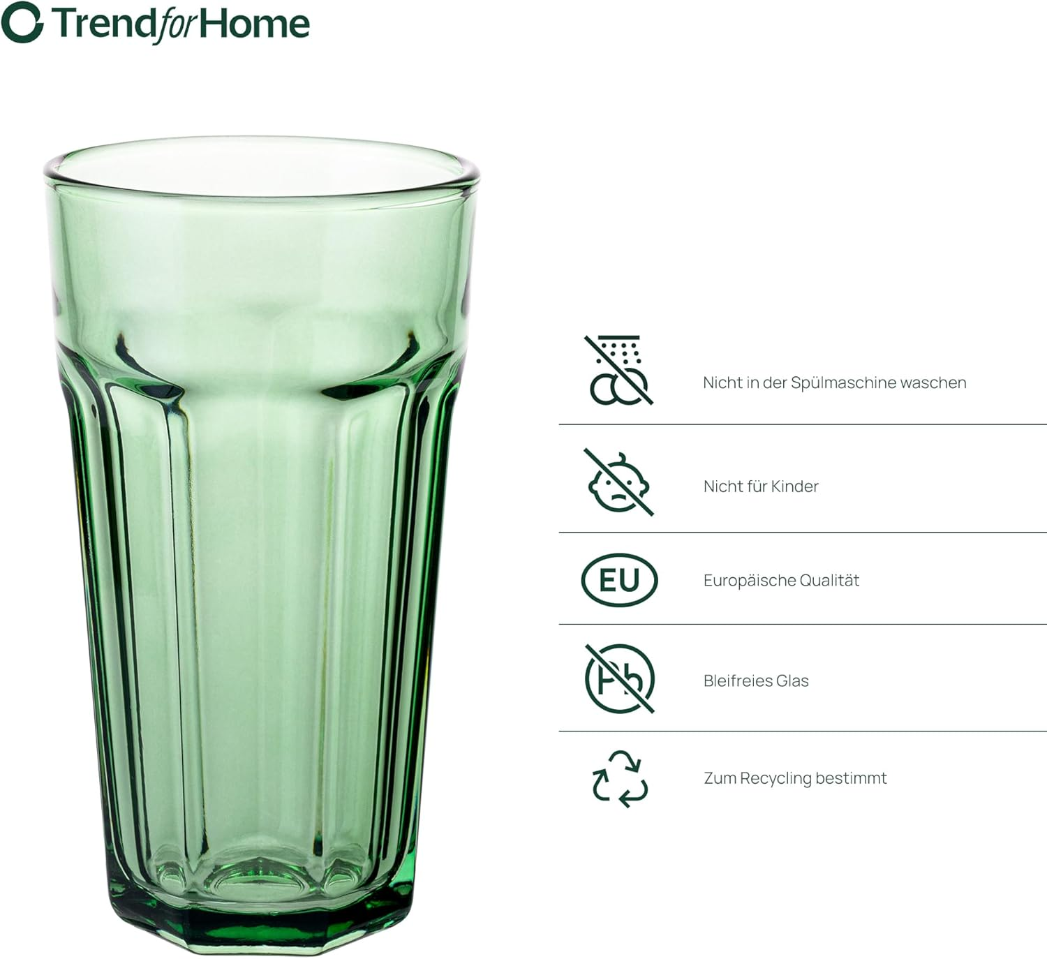 TREND for HOME -Gigi Rainbow Blast Mix Large Drinking Glasses 700 Ml Cocktail Glasses Set of 6 Iced Coffee Glasses Large Long Drink Glasses XXL Colourful Glasses Lemonade Glasses Juice Glasses - Blast Mix image number 4