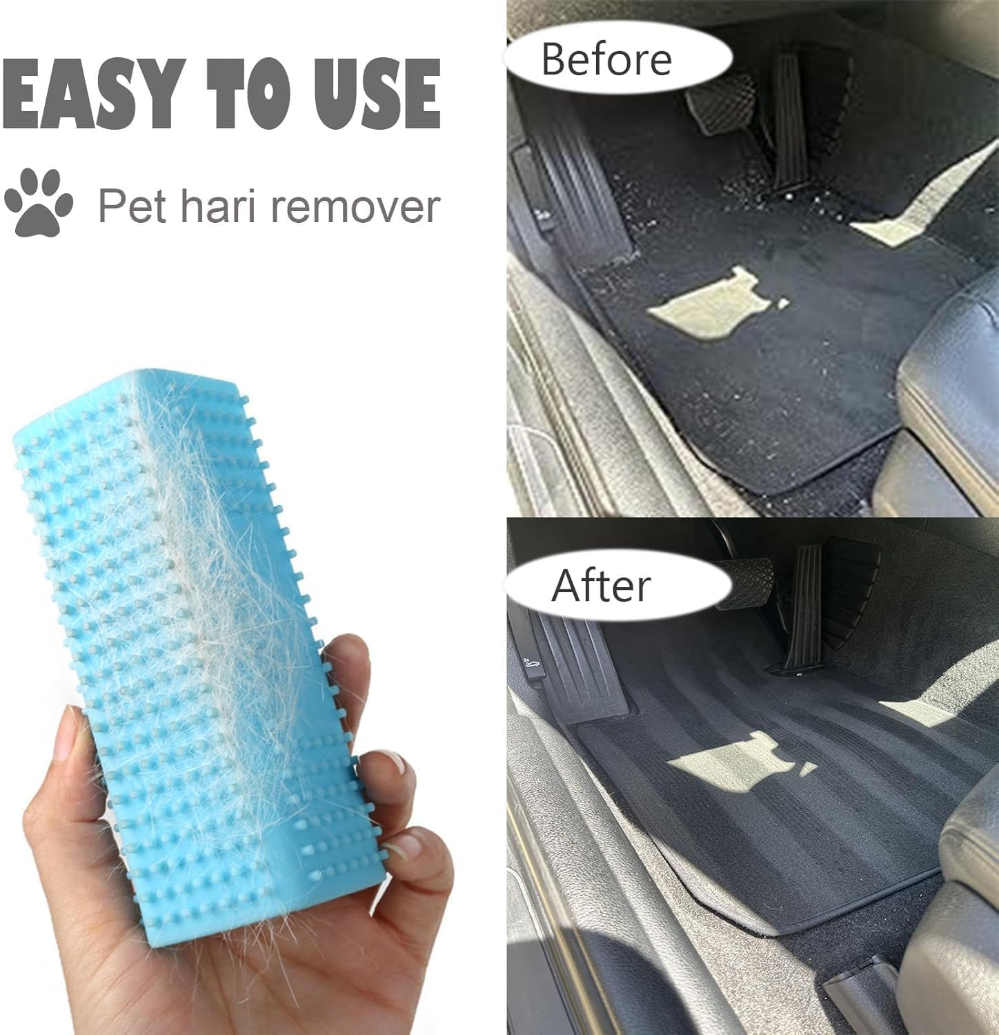 Hollow Rubber Pet Dog Cat Hair Remover, 2Pcs Carpet Block Roller Sofa Hollow Rubber Cleaner Brush,Dog Hair Sofa Hollow Rubber Cleaner Brush,Hollow Rubber Pet Hair Block Roller Cleaner Brush for Carpet image number 4