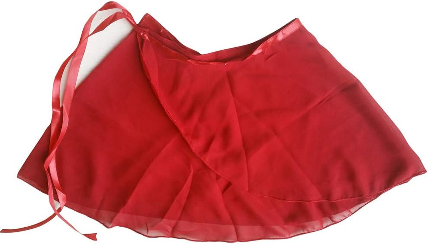 WOOSUN Adult Ladies Ballet Wrap over Scarf Dance Leotard Skate Tutu Skirt Chiffon 38Cm