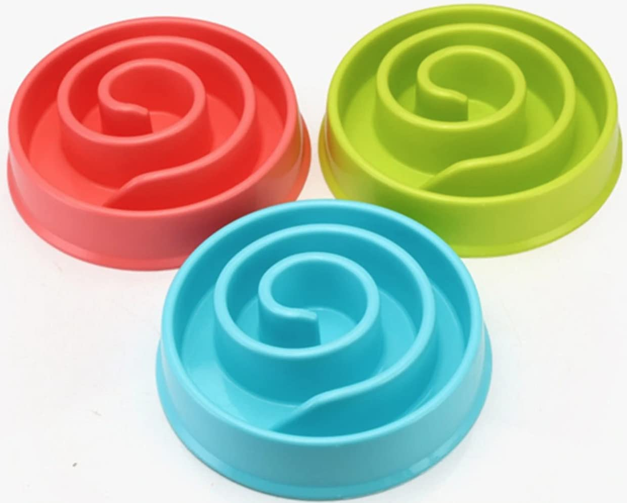 Dog Bowl Spiral Slow Feeder, Dog Bowl, Enrichment Food Bowl, Interactive Slow Feeder, Wet and Dry Dog Food, 20Cm, Pink image number 1