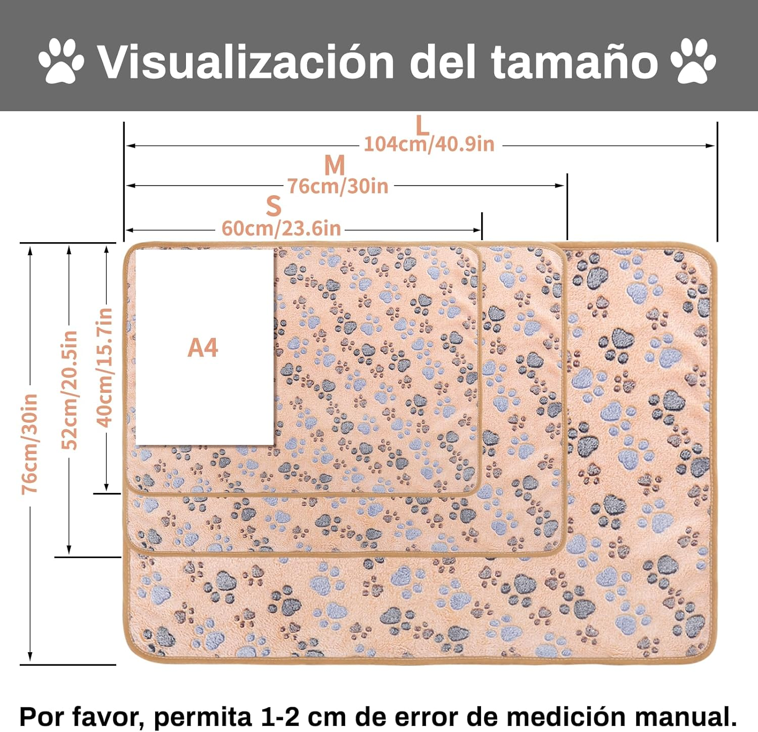 COMSLE Dog Blanket Cat Blankets Washable and Fluffy Pack of 3 Soft Warm Fleece Pet Blankets for Small Medium Dogs Cats Pet Blanket Sleeping Mat for Sofa Bed Star Pattern 104 X 76 Cm image number 1