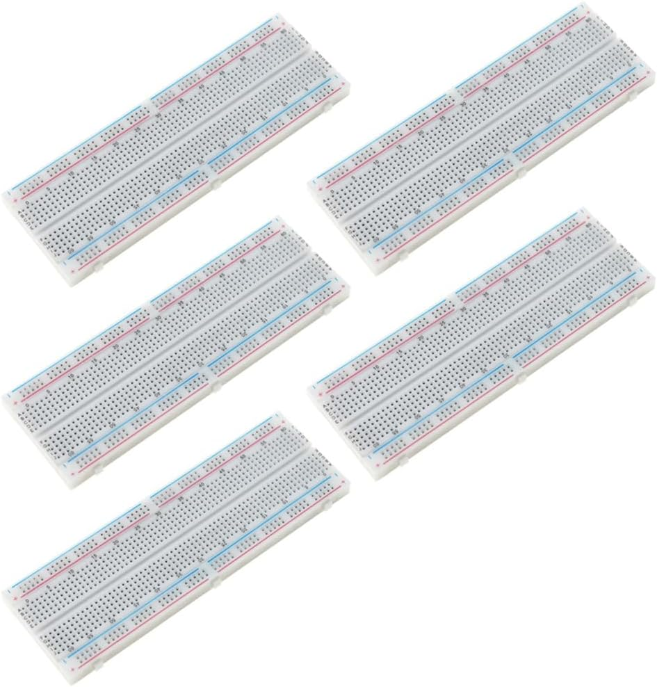 5Pcs MB-102 830 Point Solderless PCB Breadboard Prototype image number 1