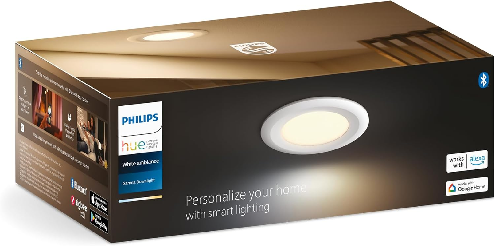 Philips Hue Garnea White Ambiance Downlight 90Mm image number 2
