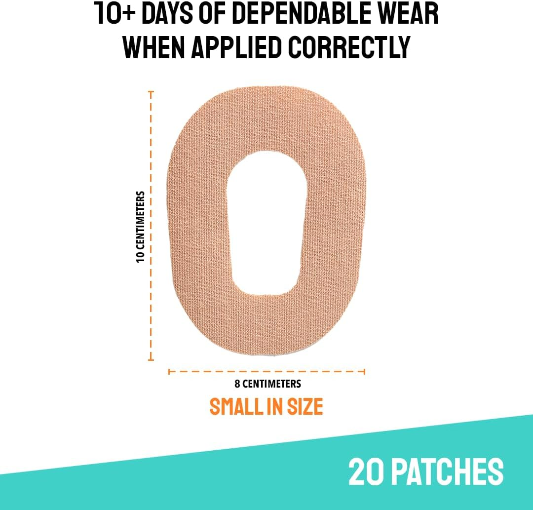 Dexcom G6 Adhesive Patches Waterproof. Hypoallergenic & Sweatproof Dexcom G6 Overpatch. Lasts up to 10 Days. Compatible with Dexcom G5 & G6. Pack of 20 image number 5