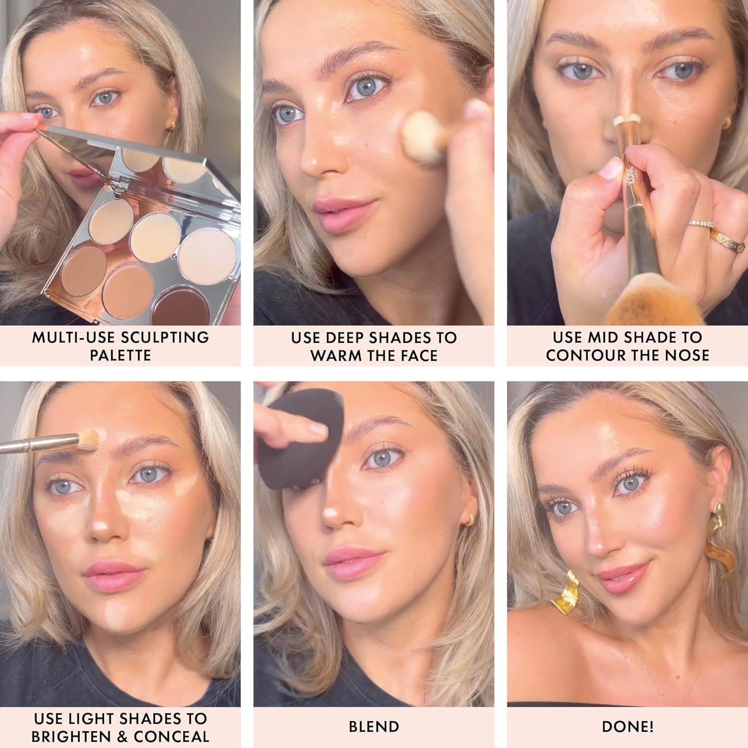 Multi-Use Sculpting Palette by Iconic London for Women - 0.42 Oz Makeup