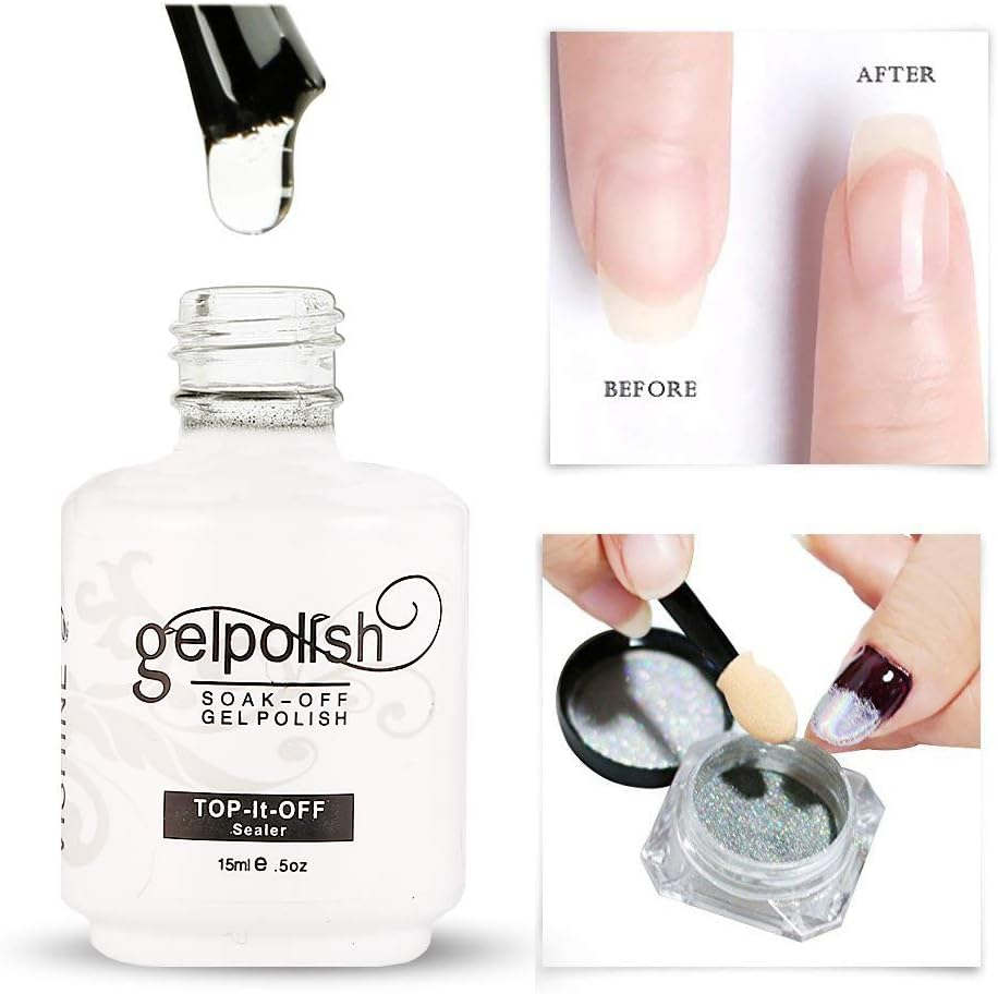 Vishine Top Coat Nail Polish Semi-Permanent Gel Manicure UV/LED Soak off 15 Ml image number 1