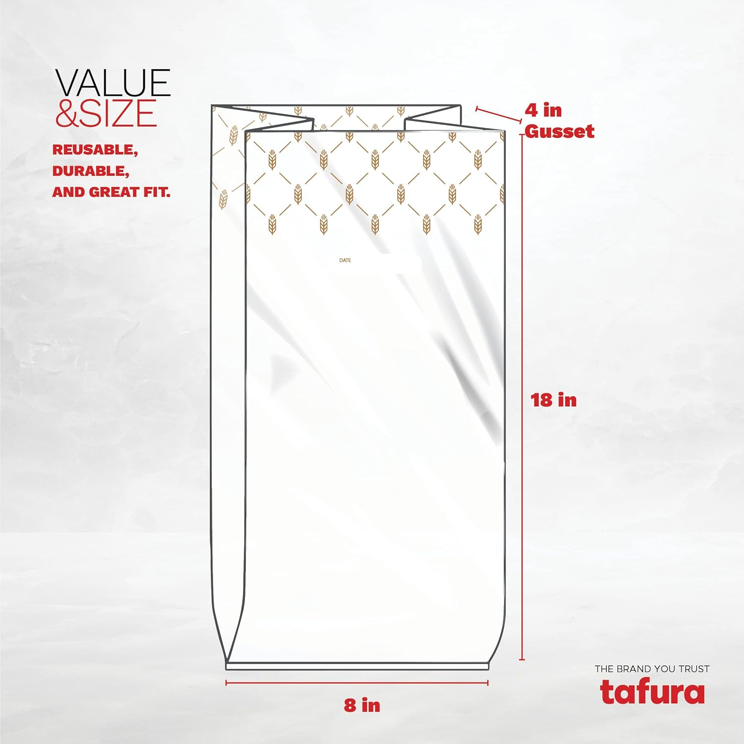 Bread Bags (100 Count) Bread Bags for Homemade Bread, Plastic Bread Bags with Twist Ties, 100 Clear Storage Bags, BPA Free image number 1