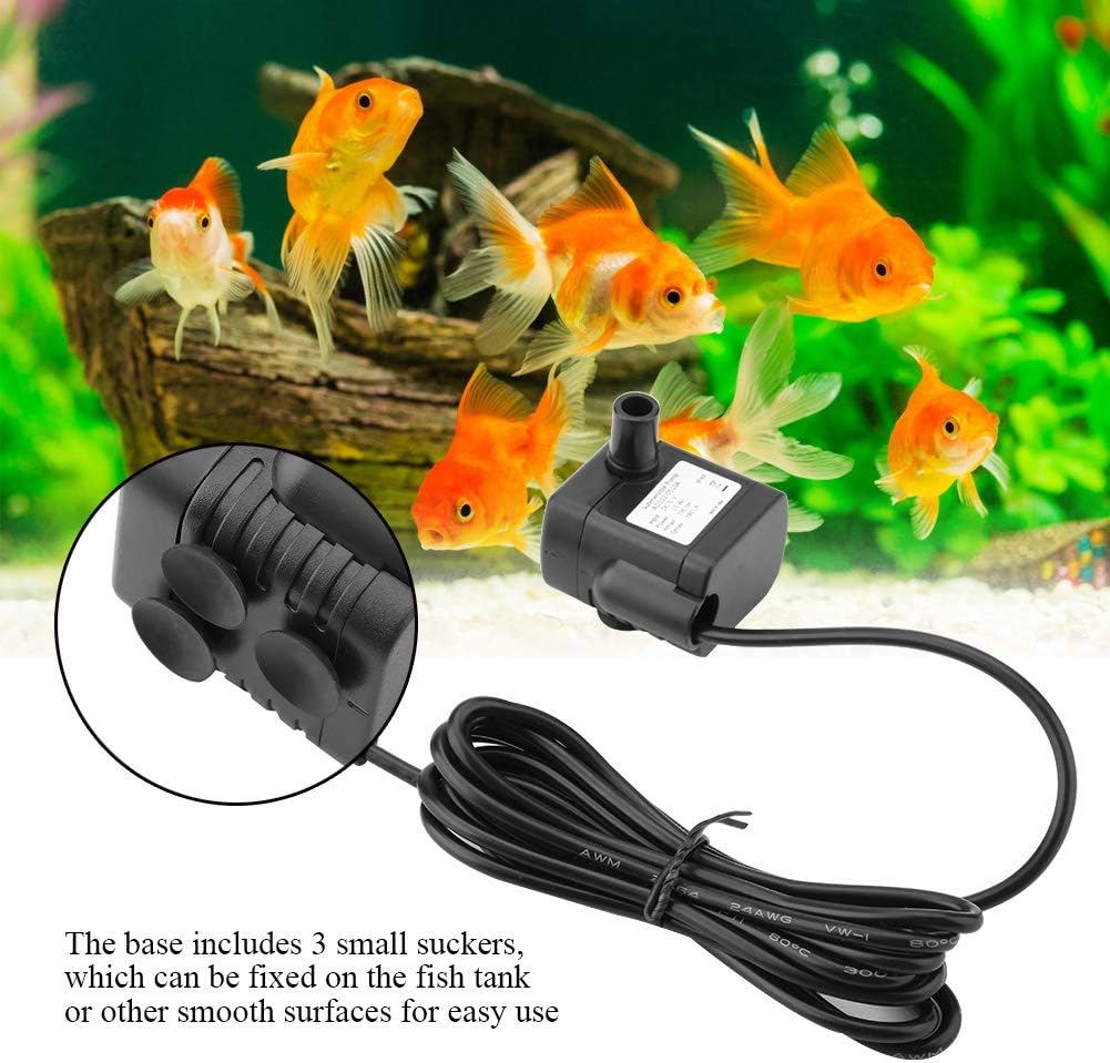 Aquarium Water Pumps, USB Water Pump 5V Small Brushless Pump Aquarium Fish Tank Fountain Pump Water Circulation Electric Pump Submersible Pump for Fish Tank Pet image number 3