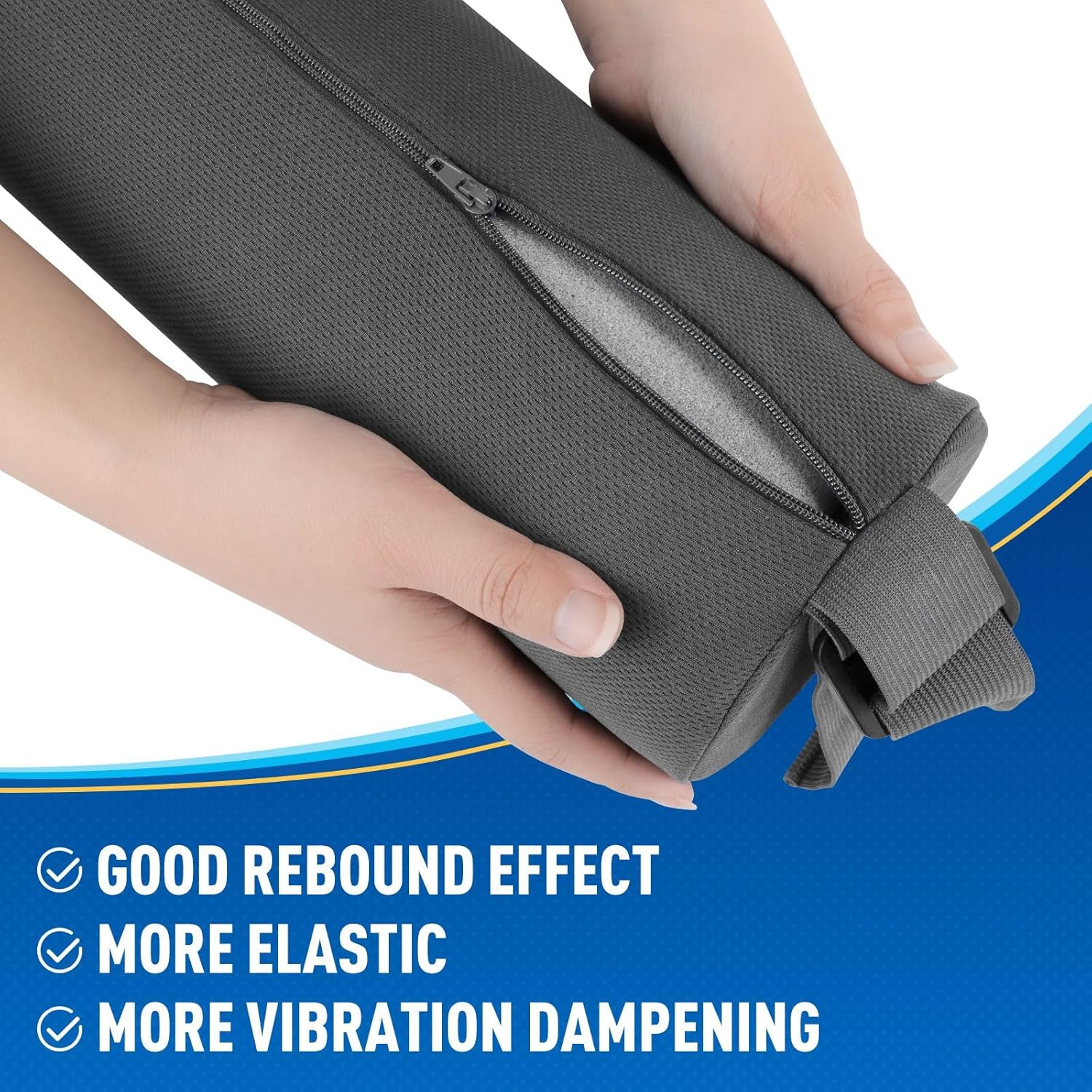 Seat Cushion, Lumbar Roll Support Pillow for Office Chair, Car, Gaming Chair, Memory Foam Back Cushion with Washable Cover for Relieving Back Pain & Improving Posture,Grey image number 4