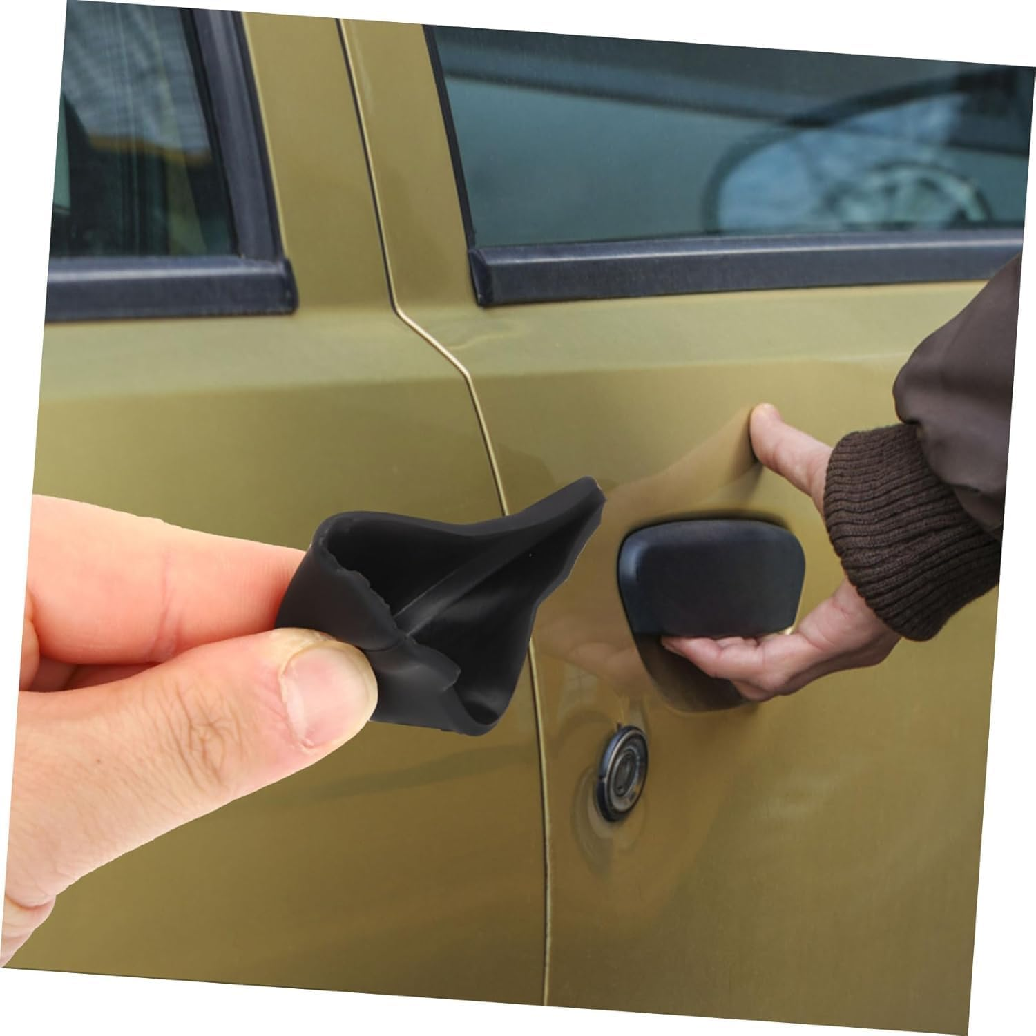 4Pcs Car Door Edge Guard Silicone Protector Covers Durable Corner Bump Absorbers Scratch Auto Edges Protection for Vehicle Doors Protection Covers (Black) image number 3