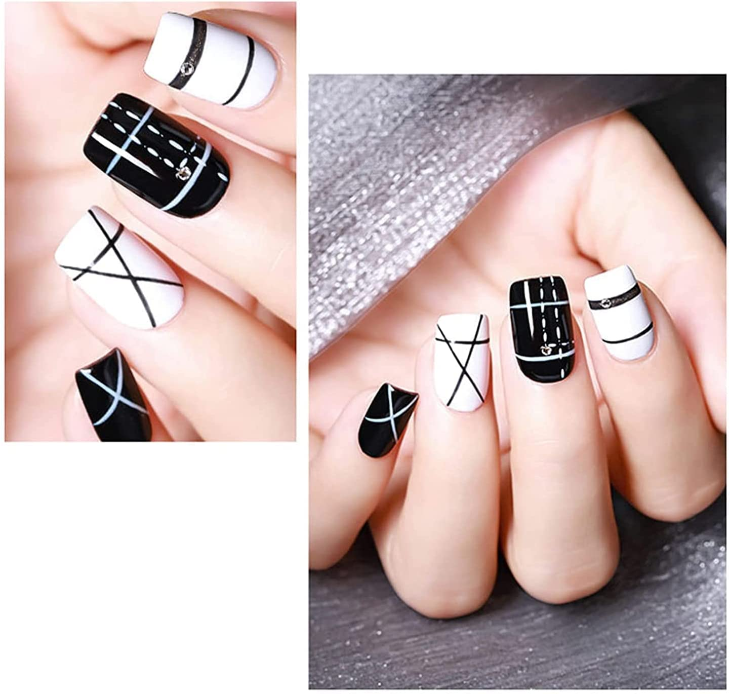 VERONNI Gel Liner Nail Art Gel Nail Polish Painted Set，12 Color Black Pink White Gel Polish Painting Liner Gel Nail Art Painting Gel Pen Soak off Manicure Salon DIY at Home