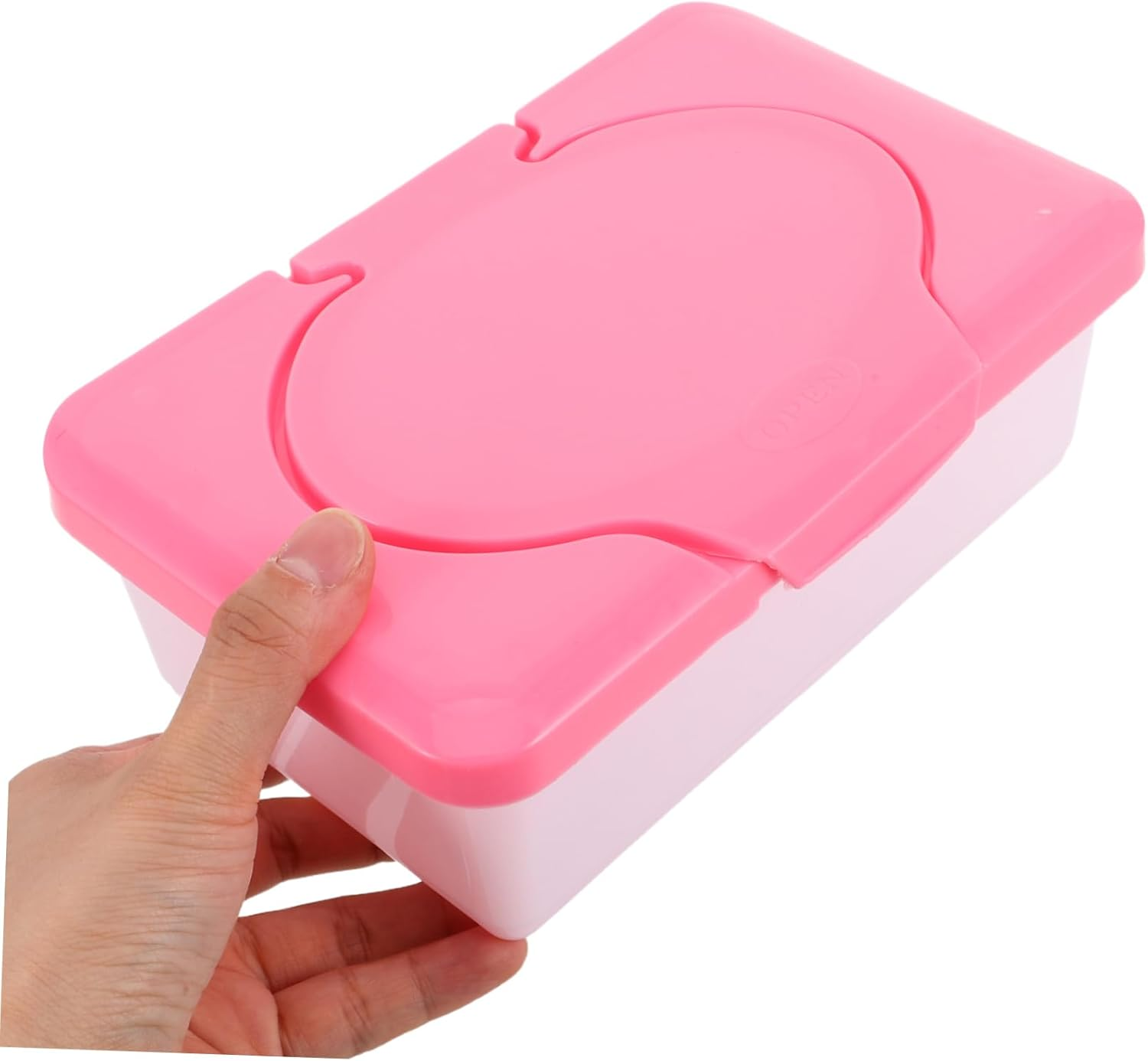 Wipes Storage Box Portable Wipe Holder for Bathroom Compact Design with Lid High Capacity for Travel Keeps Moist image number 4
