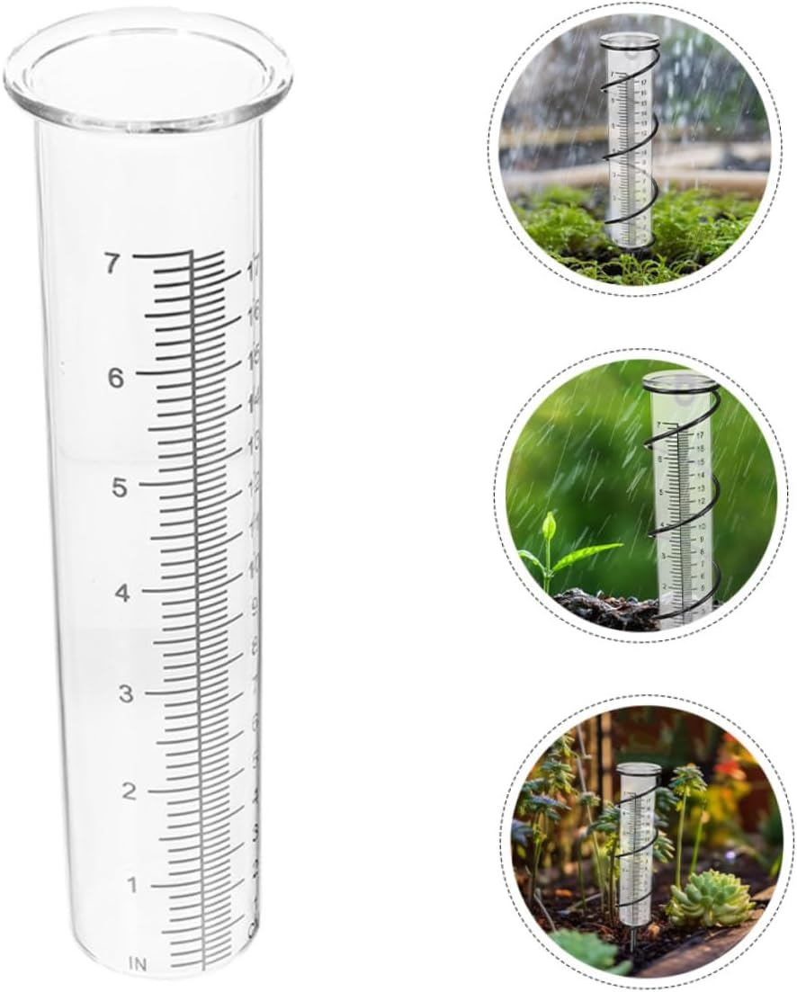 2Pcs Freeze Plastic Rain Gauge Tubes with Clear Scale for Accurate Outdoor Rainfall Measurement in Garden Lawn image number 4