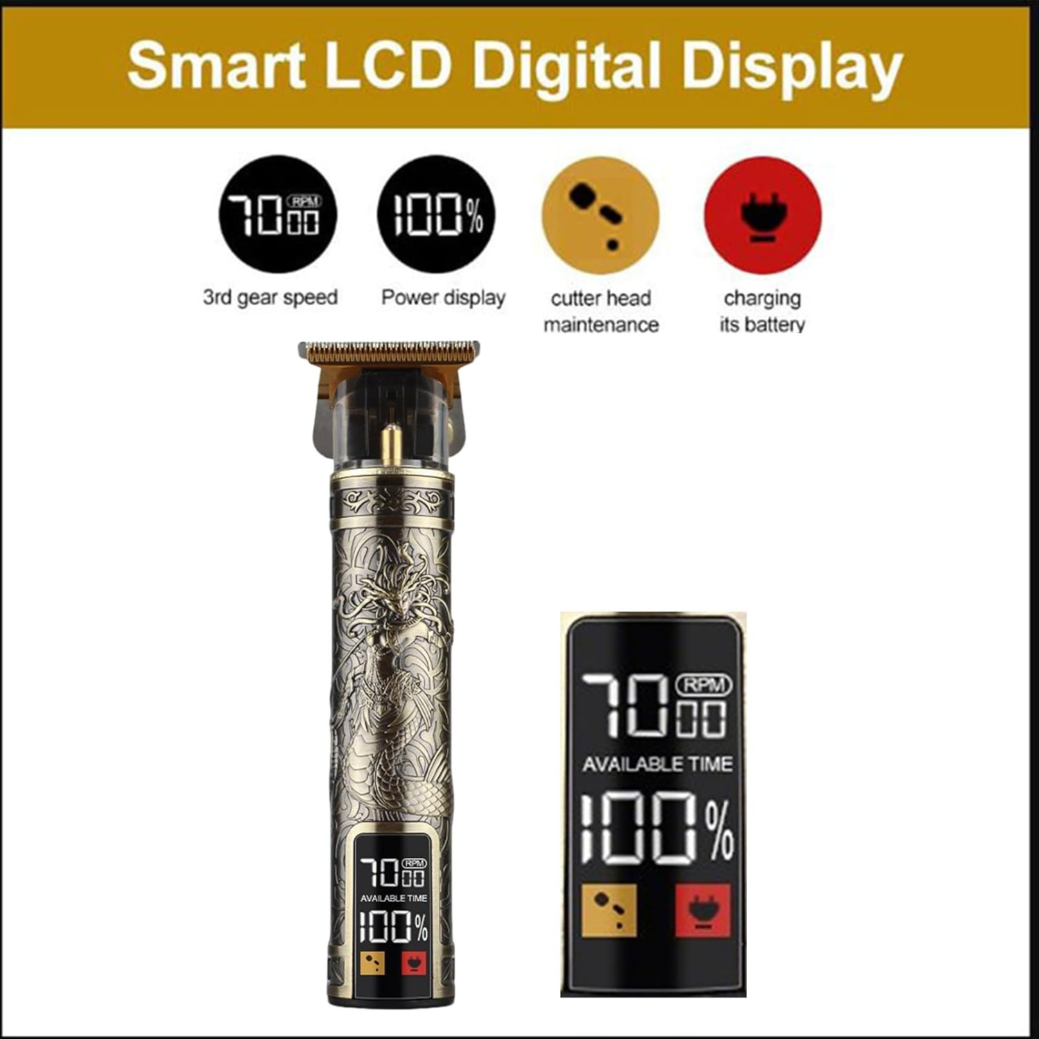 Hair Cutter for Men | Hair Barber Trimmer for Men with Guide Combs,Cordless Haircut Machine Grooming Kit for Father Barber Son Boyfriend image number 2