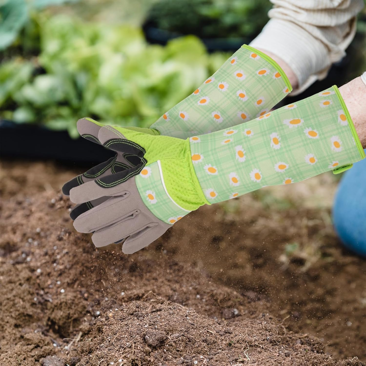 PHENOFICE Long Gardening Gloves for Women Tough Handling Gloves Food Grade Thorn-Resistant Indoor Outdoor Gardening Tools image number 1