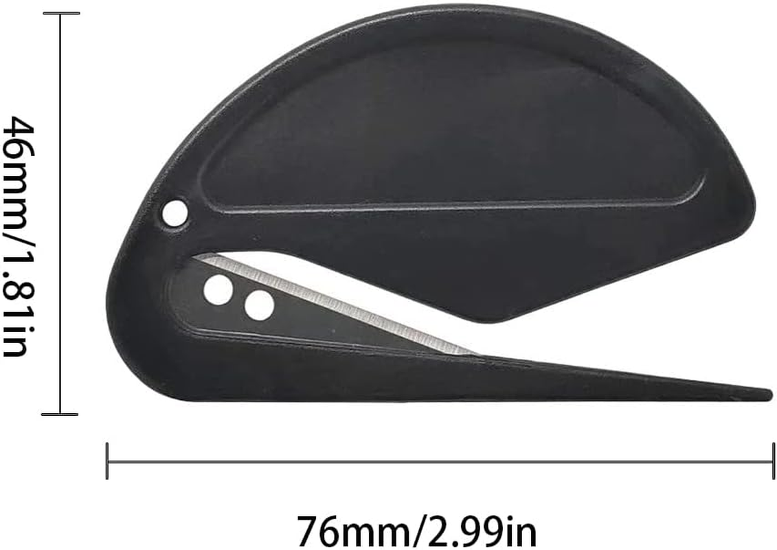 2Pcs Pure Black Letter Opener, Envelope Cutter, Paper Cutter (Black) image number 3