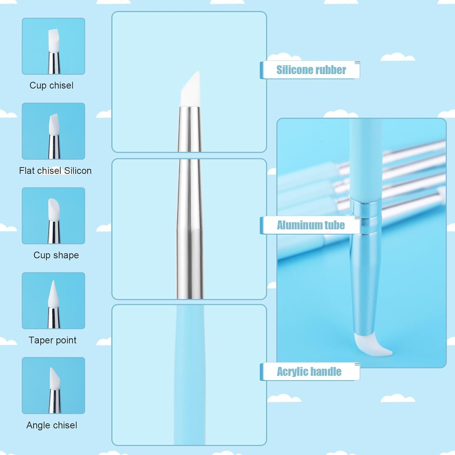 Ceramic Clay Ball Stylus Dot Painting Tool, 9Pcs Pottery Clay Sculpting Tool Ball Stylus Dotting Tool,Ball Stylus Dotting Tools Polymer Clay Tool,Metal Ball Stylus Clay Ceramics Pottery Sculpting Tool image number 6