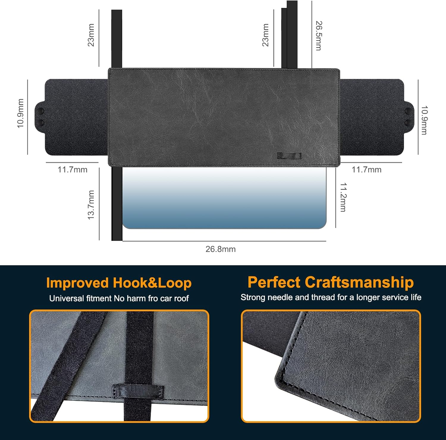 Veharvim Polarized Sun Visor for Car with 2 Side Sunshade, Upgraded UV400 Car Sun Visor Extension with PC Lens and Side Sunshade,Anti-Glare Car Visor for Safe Driving image number 5