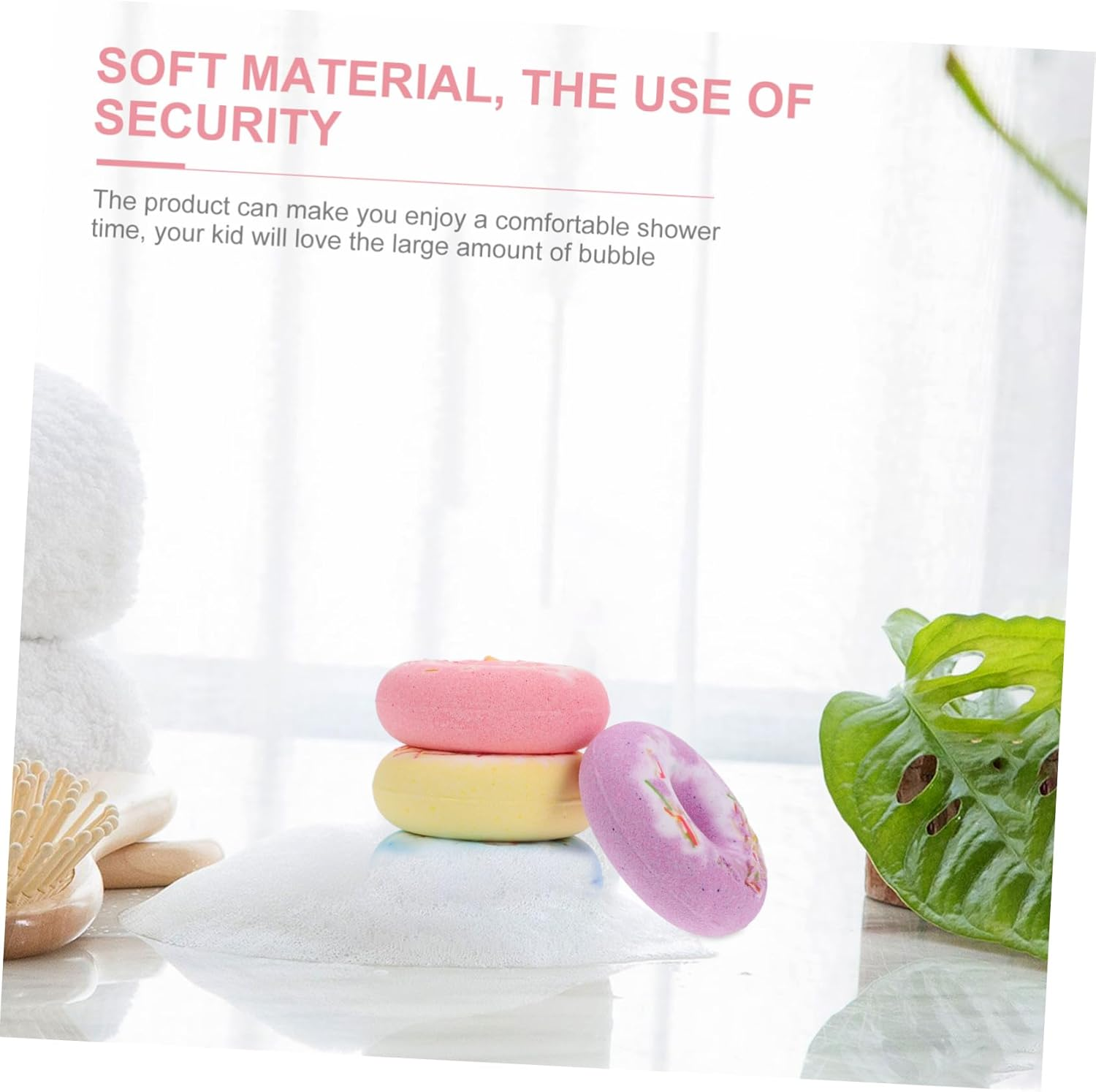 OHPHCALL Natural Bath Salt 4 Pack Cake Shape Skin Softening Nourishing for Relaxing Spa Random Color image number 1