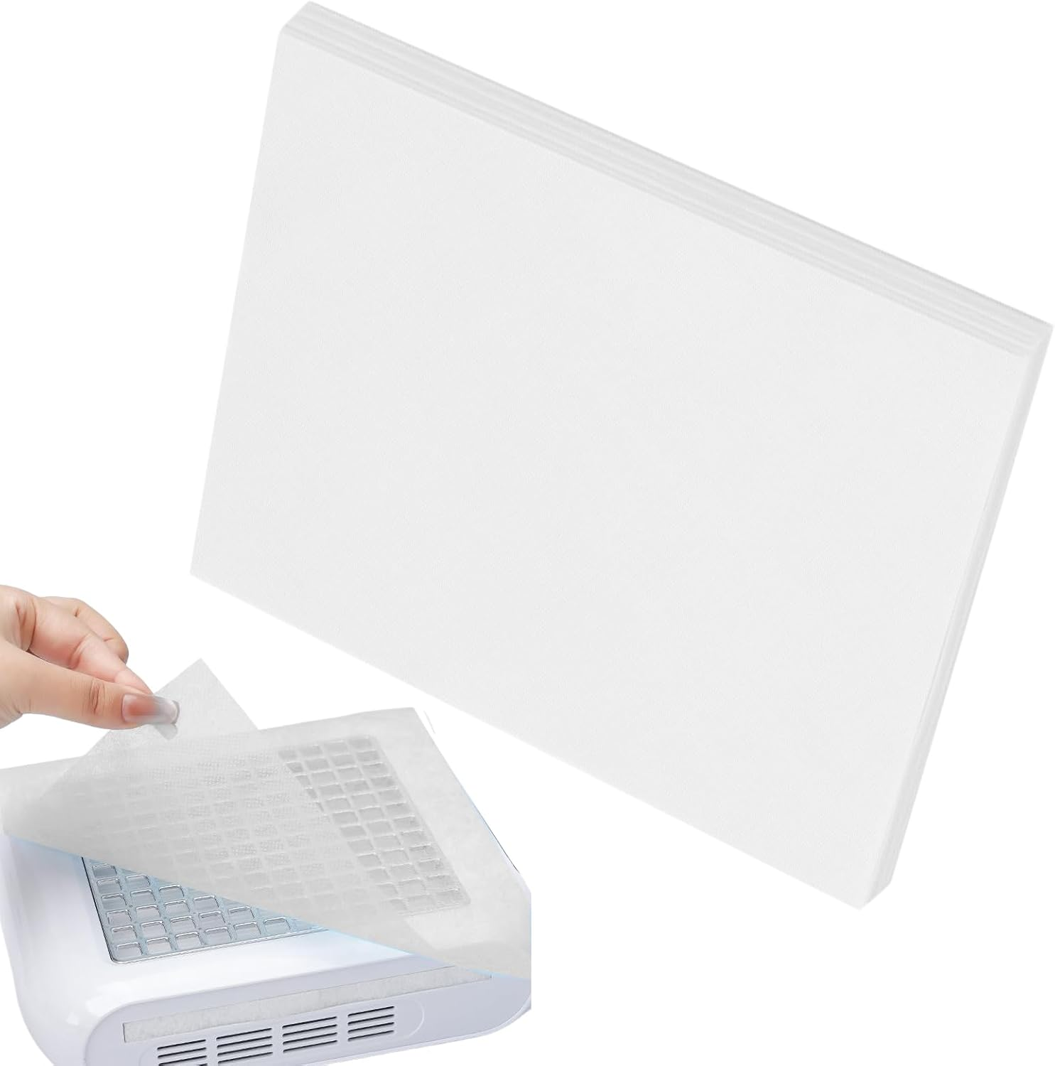 Nail Paper Sheets - 100Piece Nail Fan Dust Collector - Professional Extractor Paper Collecter for Women Practice Home Salon Training