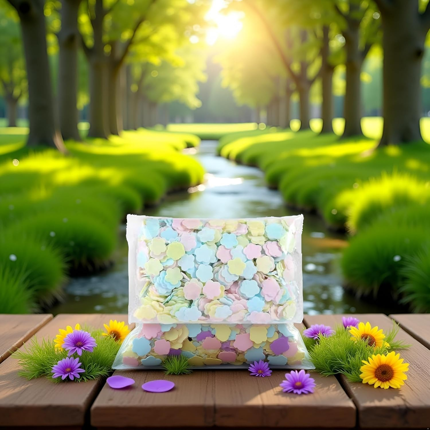 Calsgkspray 1000 Sheets Colorful Portable Disposable Paper Soap Portable Travel Hiking Washing Hand Bath Toiletry Paper Sheets Confetti Women Kids Soaps,Soap Sheet,Papers Sheet for Travel,Cleansers image number 1