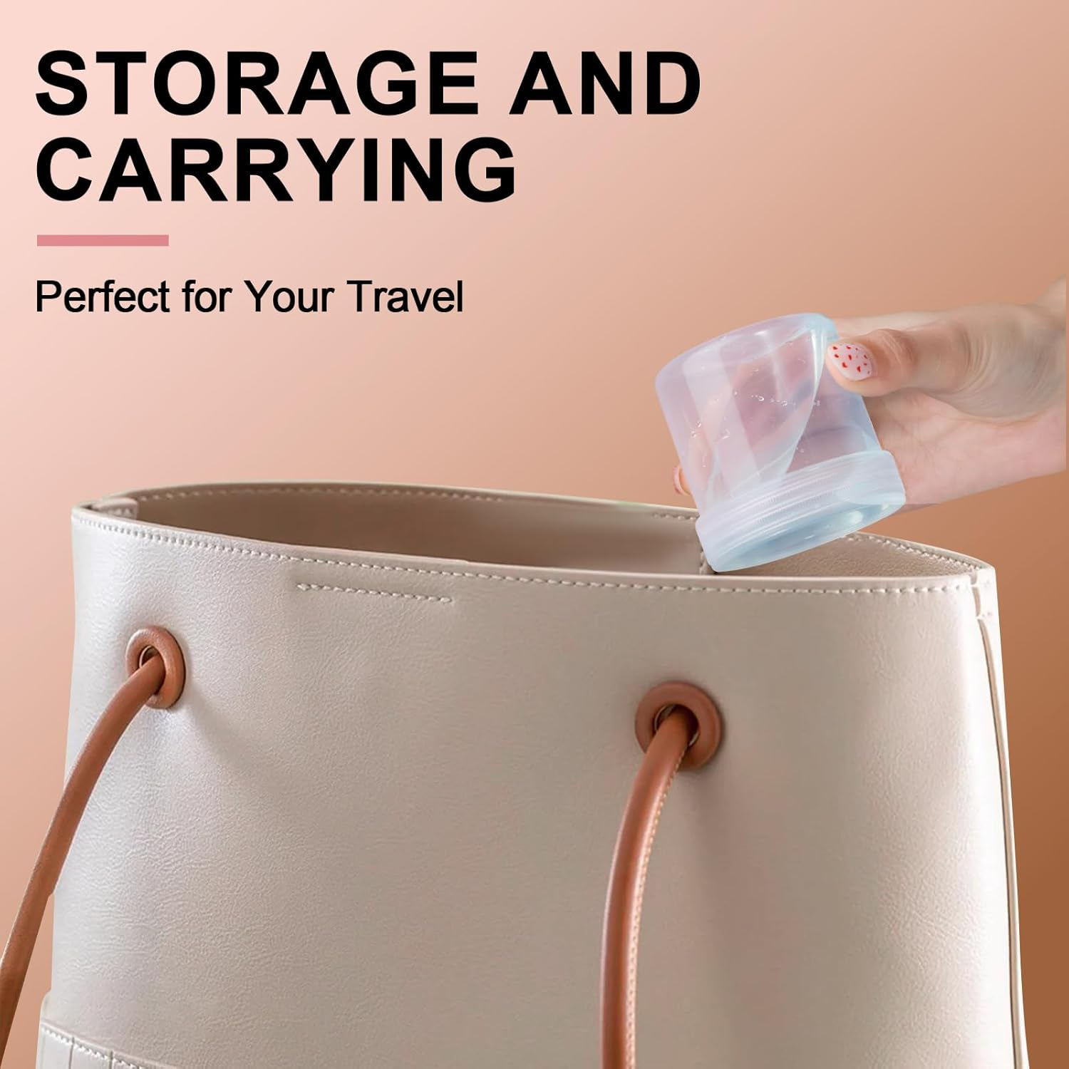 UMETASS TSA Approved Wide Mouth Travel Size Containers, PP Clear Leak Proof Travel Plastic Jars with Lids for Creams Lotion Cosmetic, Jewelry Beads, Sample, Small Items Storage (1 Oz, 4 Pcs) image number 5