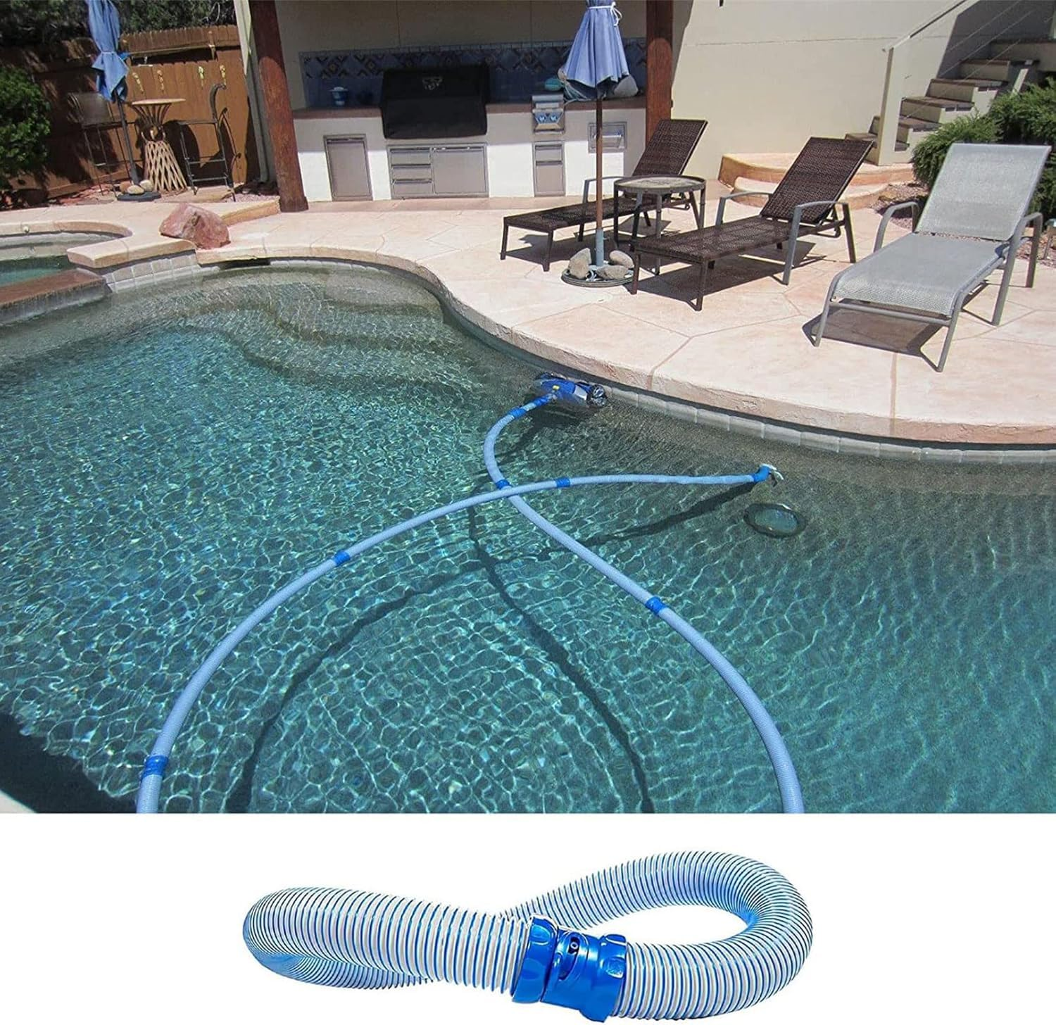 Yharnamite Pool Vacuum Hose, 40 Inch R0527700 Twist Lock Pool Hoses, Pool Cleaner Hoses for Zodiac MX6 MX8 Replacement Parts