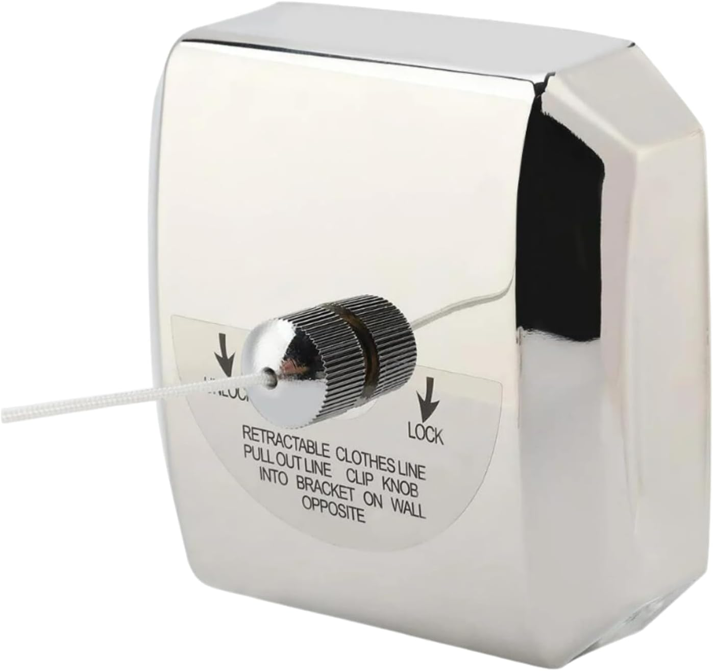 Dolphy Retractable Stainless Steel Clothesline &ndash; Square Design, Wall Mounted, Mirror Finish, Heavy-Duty, Space Saving for Bathroom, Laundry, Balcony, Patio & Bedroom image number 5