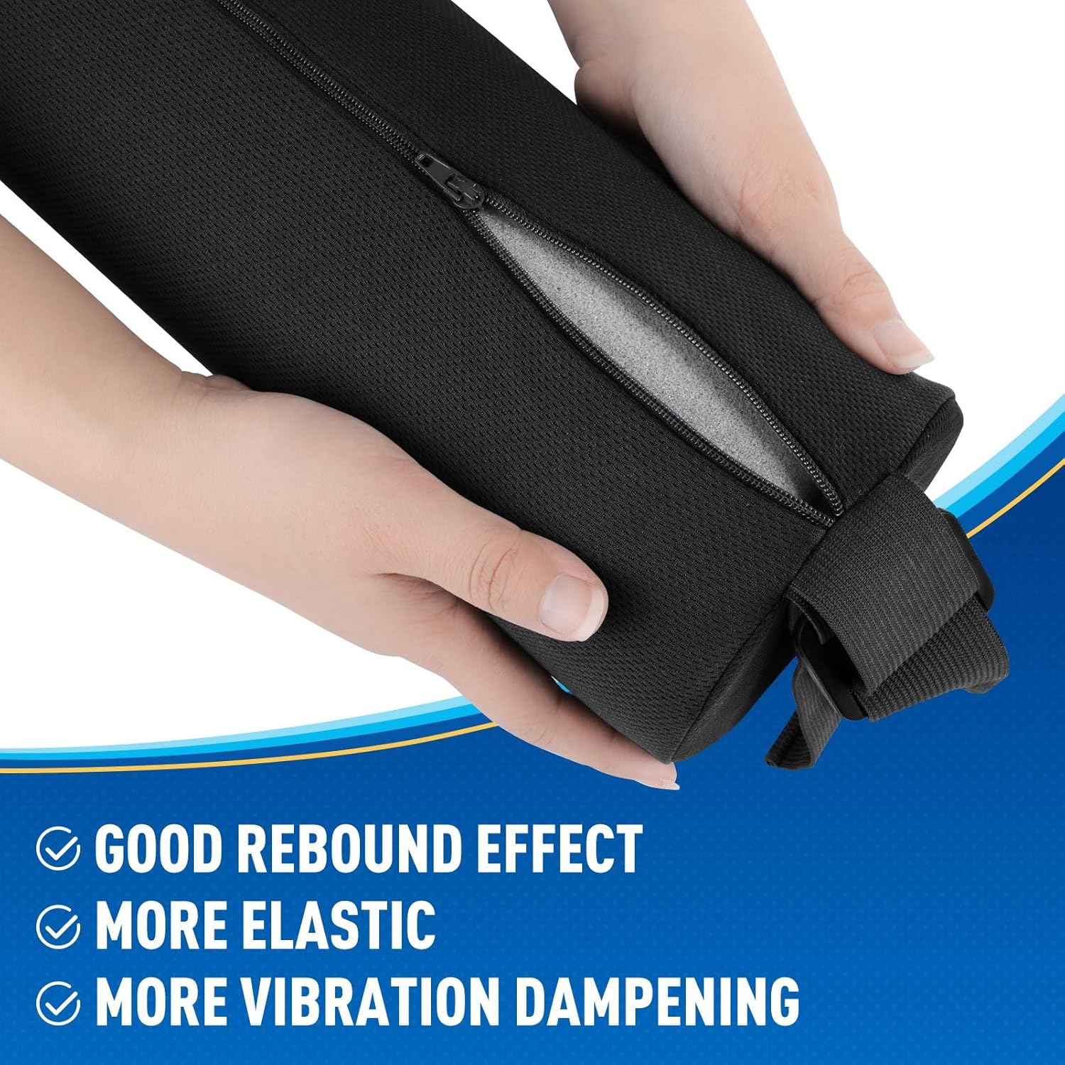 Seat Cushion, Lumbar Roll Support Pillow for Office Chair, Car, Gaming Chair, Memory Foam Back Cushion with Washable Cover for Relieving Back Pain & Improving Posture,Black image number 1