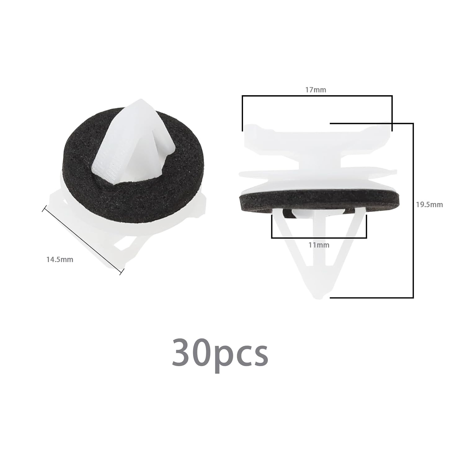 SG Store 30Pcs Wheel Fender Flare Molding Retainer Clip Wheel Arch Molding Clip KD4551W24/KD45-51-W24 Compatible with Mazda CX-5 2013-2016 image number 2