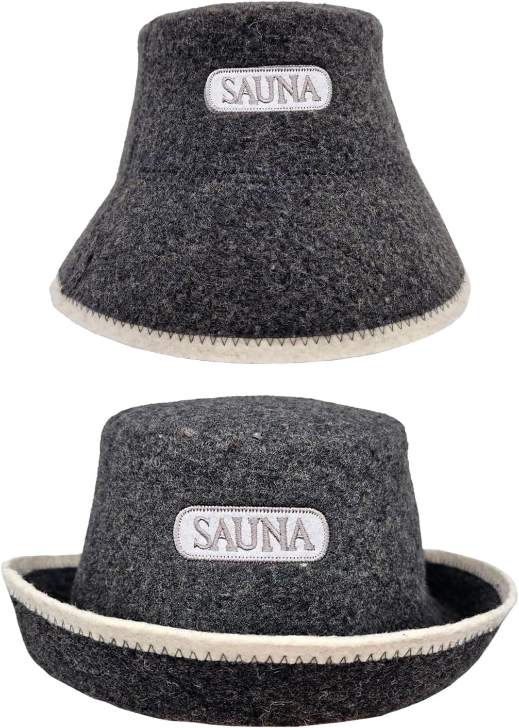 PRINZEPS Sauna Hat Men'S Perfect Sauna Hat Made of 100% Felt - Sauna Hat Felt Hat Sauna Hat Men'S Headgear - Sauna Gifts for Men, Gray image number 4