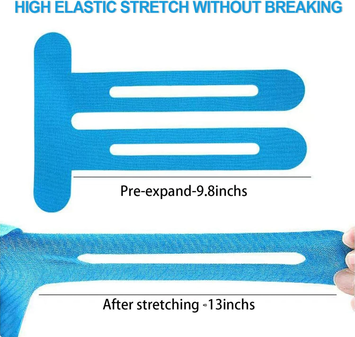 IONPSHG 12Pcs Precut Kinesiology Tape for Knees &ndash; Elastic Knee Support & Stability, Pain Relief, Waterproof & Breathable Athletic Tape for Sports Injury Recovery, Hypoallergenic & Long-Lasting Adhesion image number 2