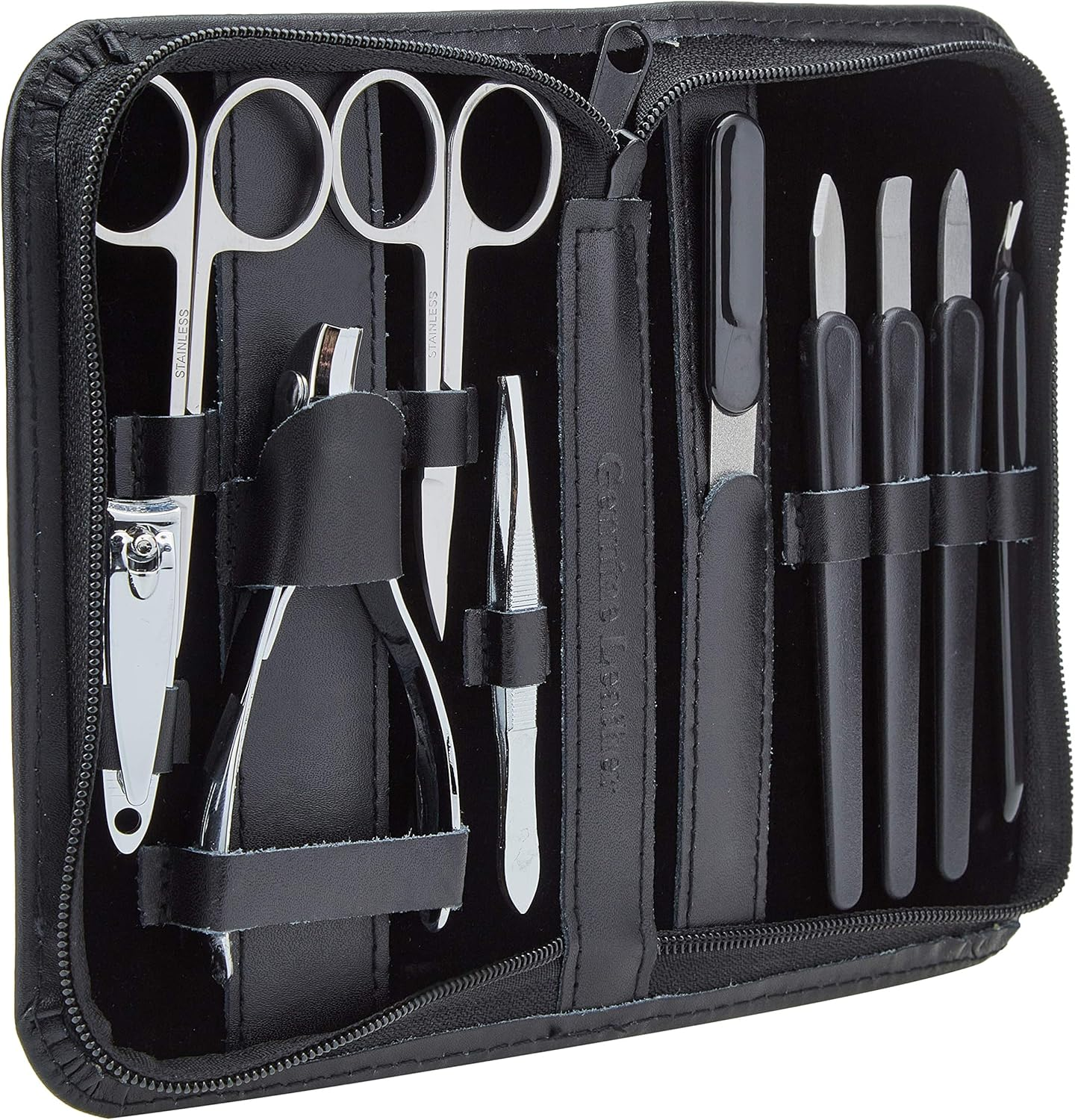 Clauss Manicure Case Real Leather Darkbrown