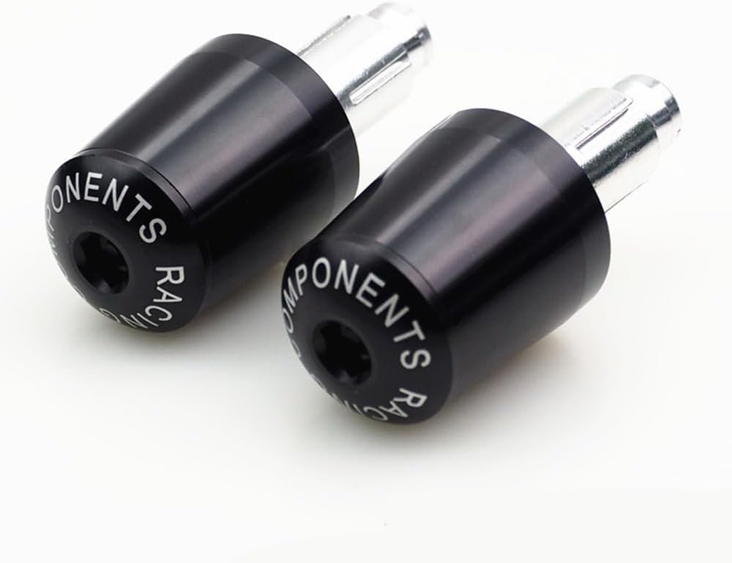 7/8" Motorcycle Bar Ends Universal Motorcycle Handlebar Plugs End Caps - 2Pcs Grip Ends, Fit with Yamaha YZF R1 R3 R6 R7 R125 R6S R25 R3 600R (Black) image number 1