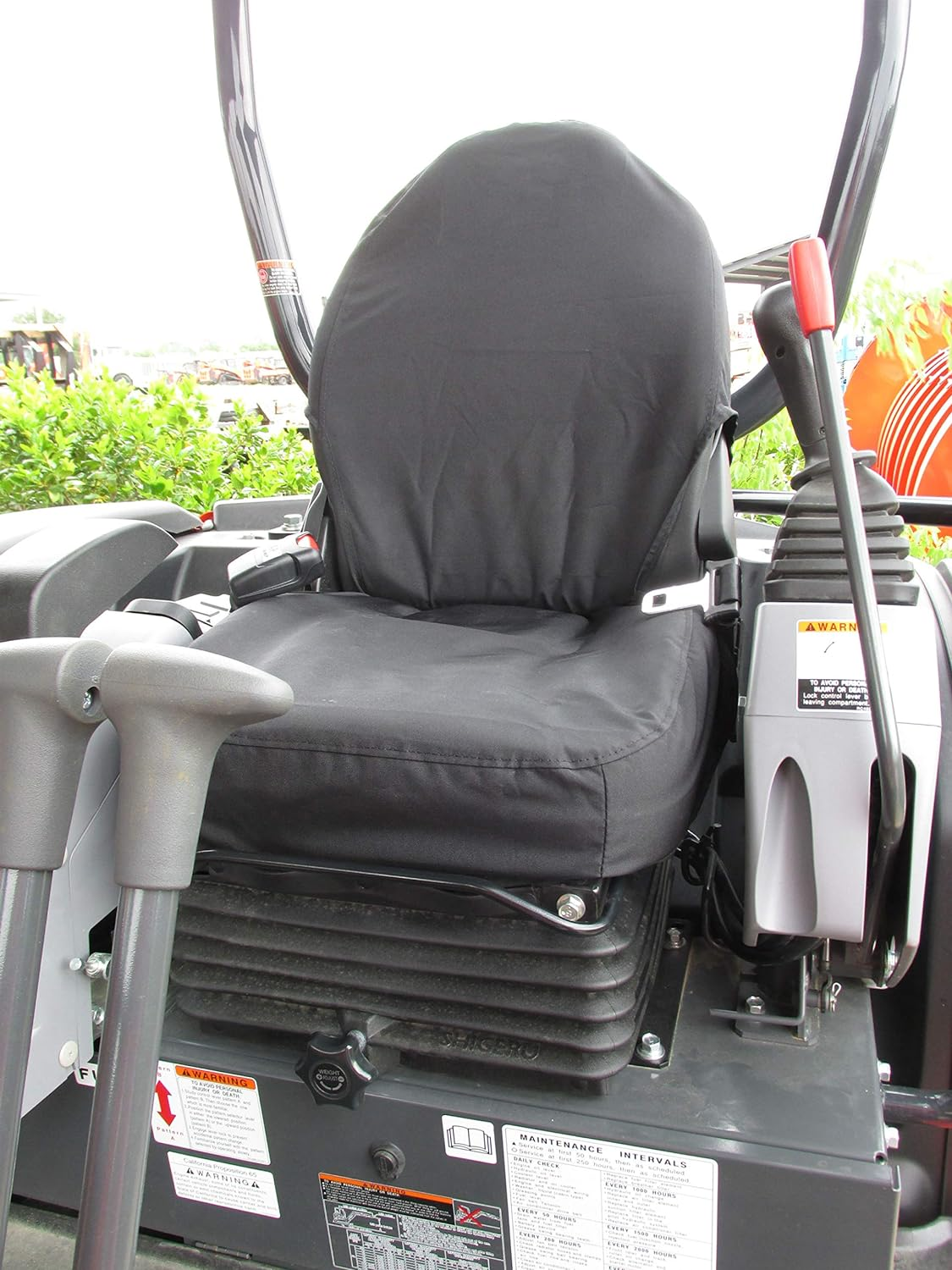 Durafit Seat Covers, Black Waterproof Seat Covers for Kubota KX080 Excavator KX033,U35,KX040 in Waterproof Endura, U35 image number 6