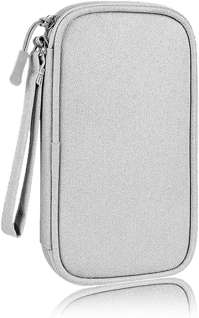 Electronics Organizer Bag Pouch Cable Charger Organizer Travel Shockproof Cord Carrying Case for Earphone Powerbank USB Hard Drive SD Card (