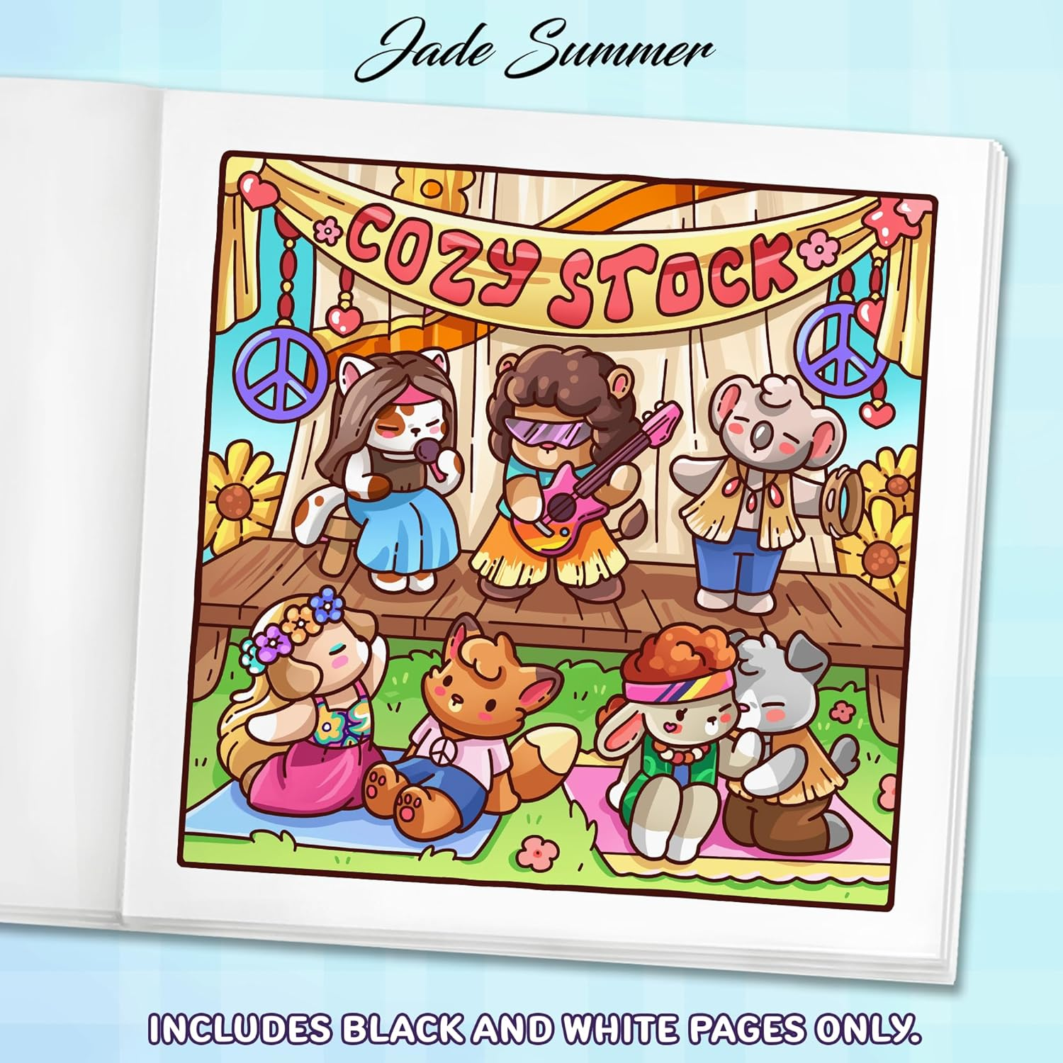 Cozy Eras 2: Cute Coloring Book for Adults and Teens with Charming Characters and Easy-To-Color Nostalgic Scenes for Relaxation image number 4