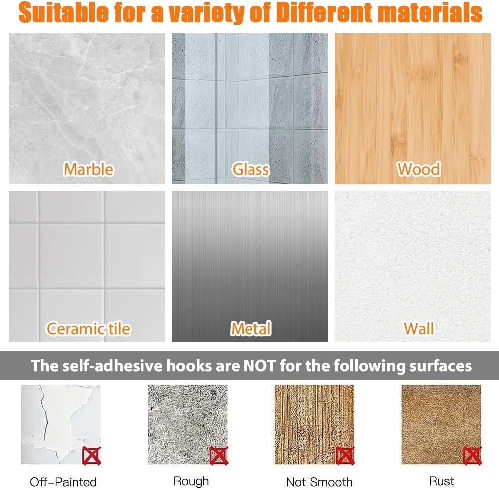 4 Pack Heavy Duty Ceiling Hooks for Hanging Planters, Bird Feeders, Lanterns and Outdoor Decorations &ndash; Strong Self-Adhesive Hooks for Home and Garden Use (White) - White And Black image number 4