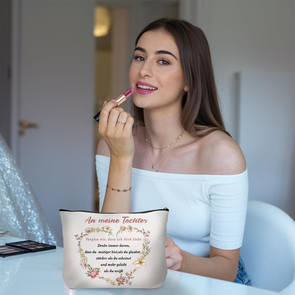 Touching Gift for My Daughter, Birthday Gift for Daughters, Christmas Gifts for My Daughters, Cosmetic Bag for Daughter, D'Alene To, Cosmeticcase-Tochter01 image number 3