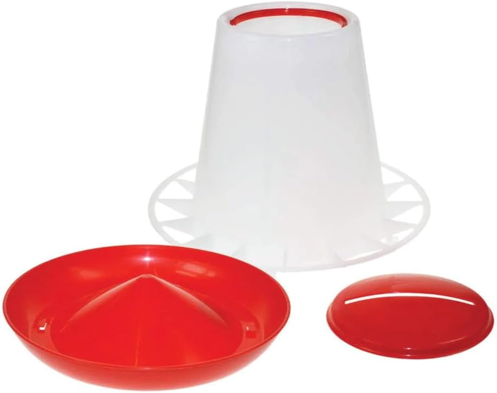 6Kg Automatic Chicken Feeder - Plastic Poultry Chook Hen Feeding Seed Bucket