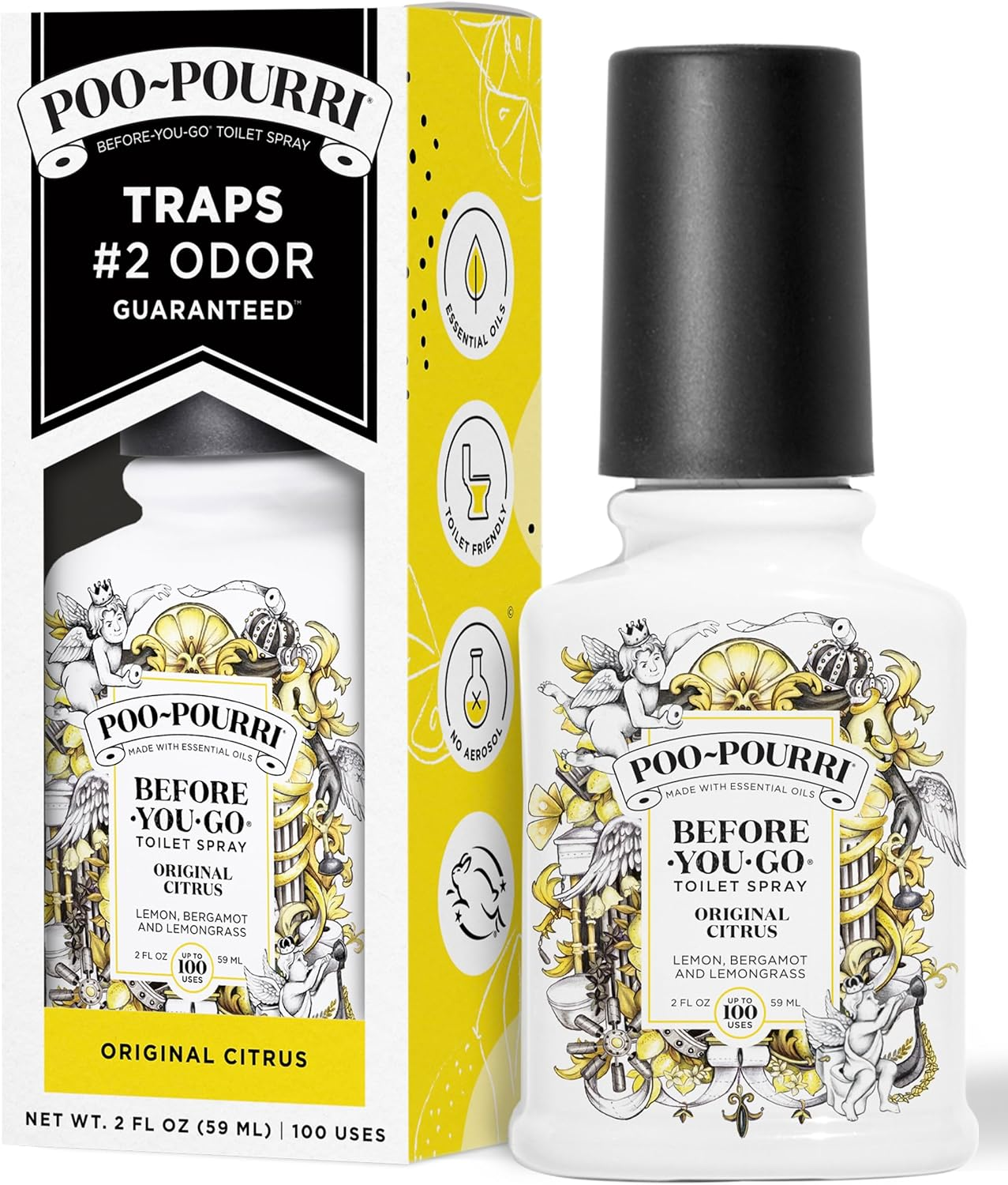 Poo-Pourri Before-You-Go Toilet Spray.34 Fl Oz, Tropical Hibiscus, 3 image number 3