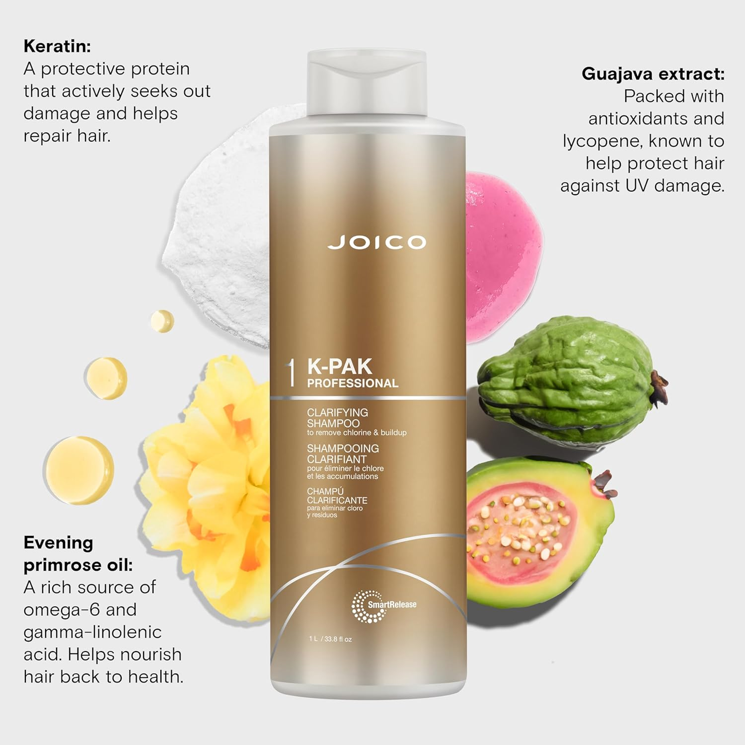 JOICO K-PAK CLARIFYING SHAMPOO 1000ML image number 1