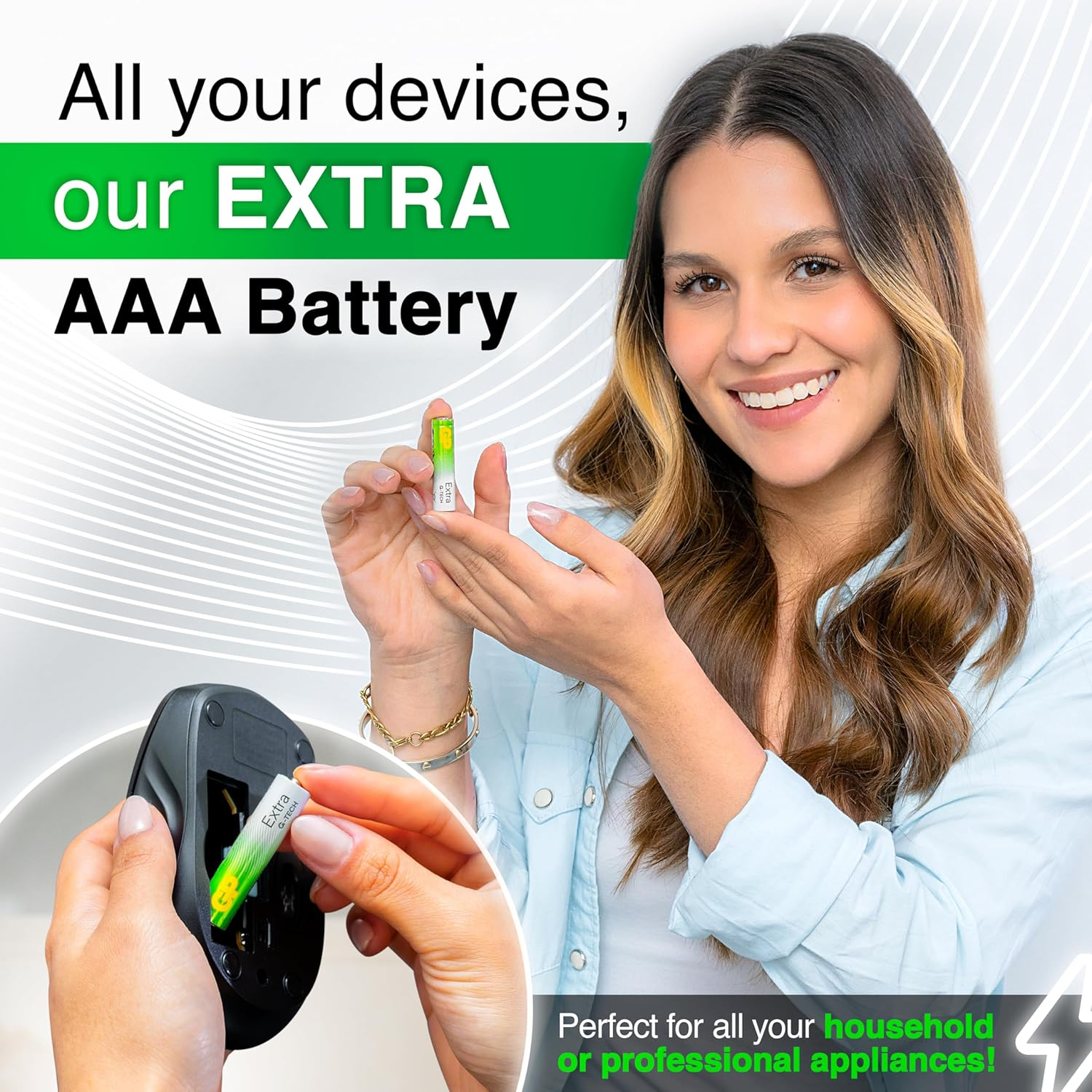 AAA Batteries Pack of 40 1.5V / Micro/Mini/Penlite / LR03 by GP Batteries Extra Alkaline Batteries Suitable for Everyday Use in a Variety of Devices - Clocks/Remotes/Mouse/Torch/Etc image number 2