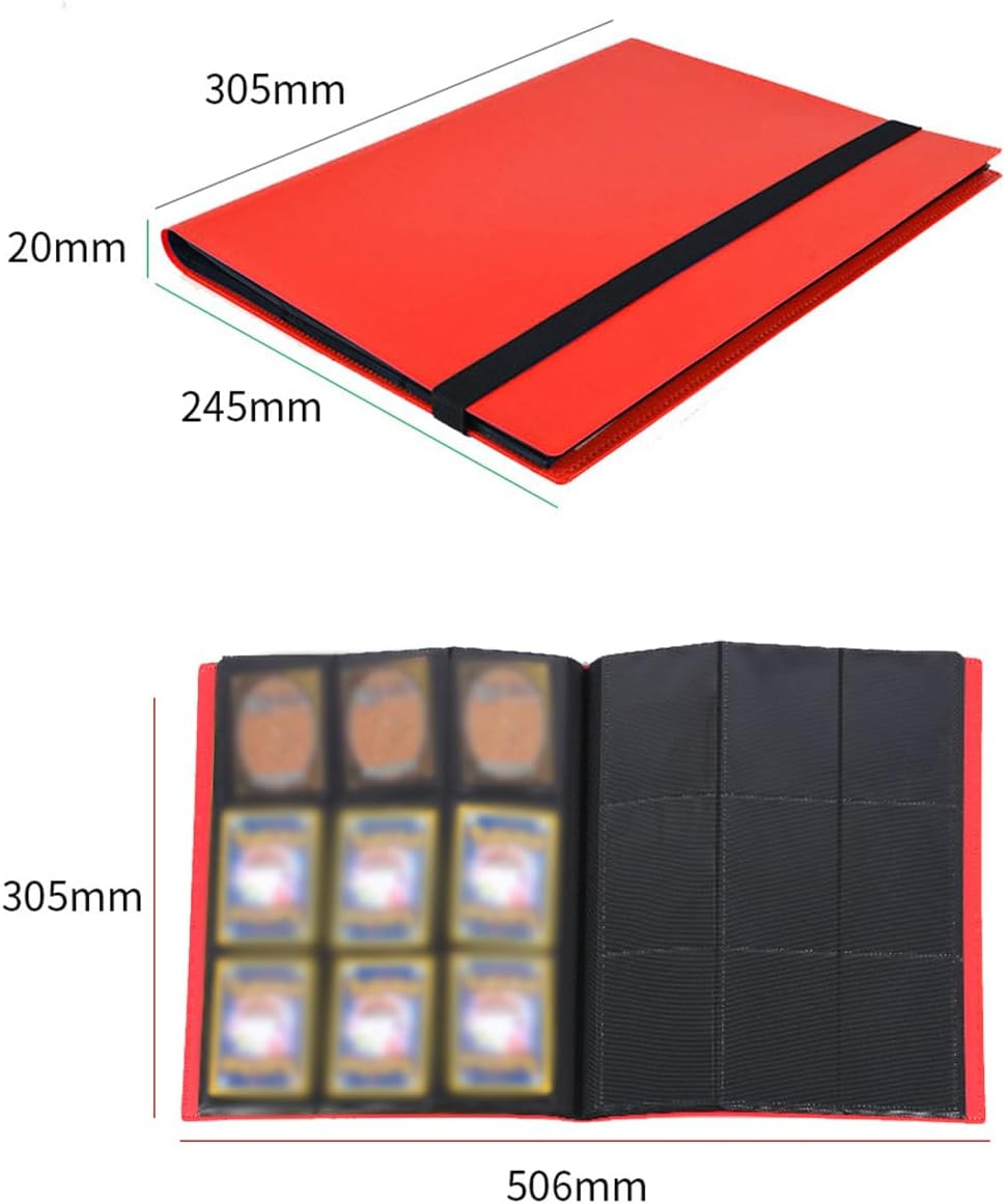9 Pocket Trading Card Binder Holder, Card Binder for Game Cards Binder 9-Pocket, Sports Card Album with Card Sleeves, Basketball Card Sleeves Compatible with Yugioh MTG Cards, Put up to 360 Cards image number 5