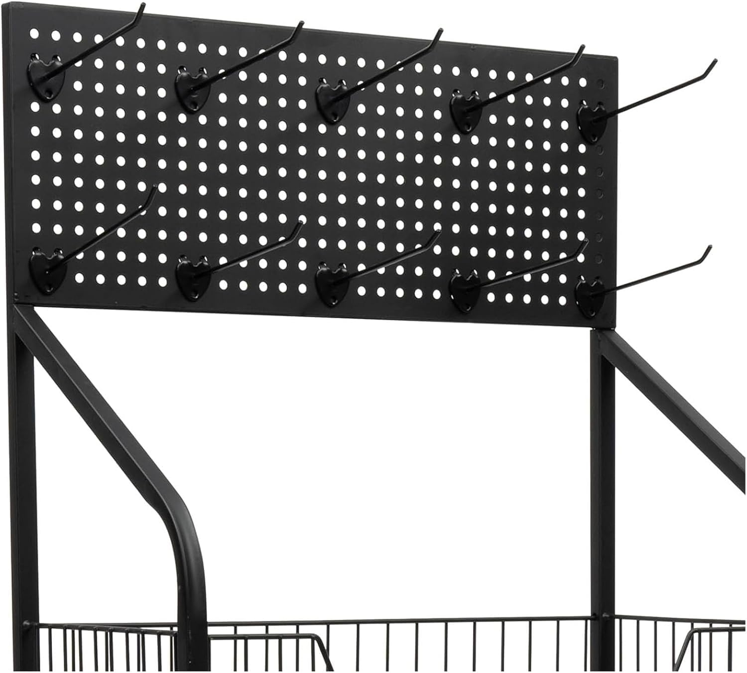 Snack Storage Rack Storage Baskets， Metal Wire Storage Shelf Display Rack image number 3