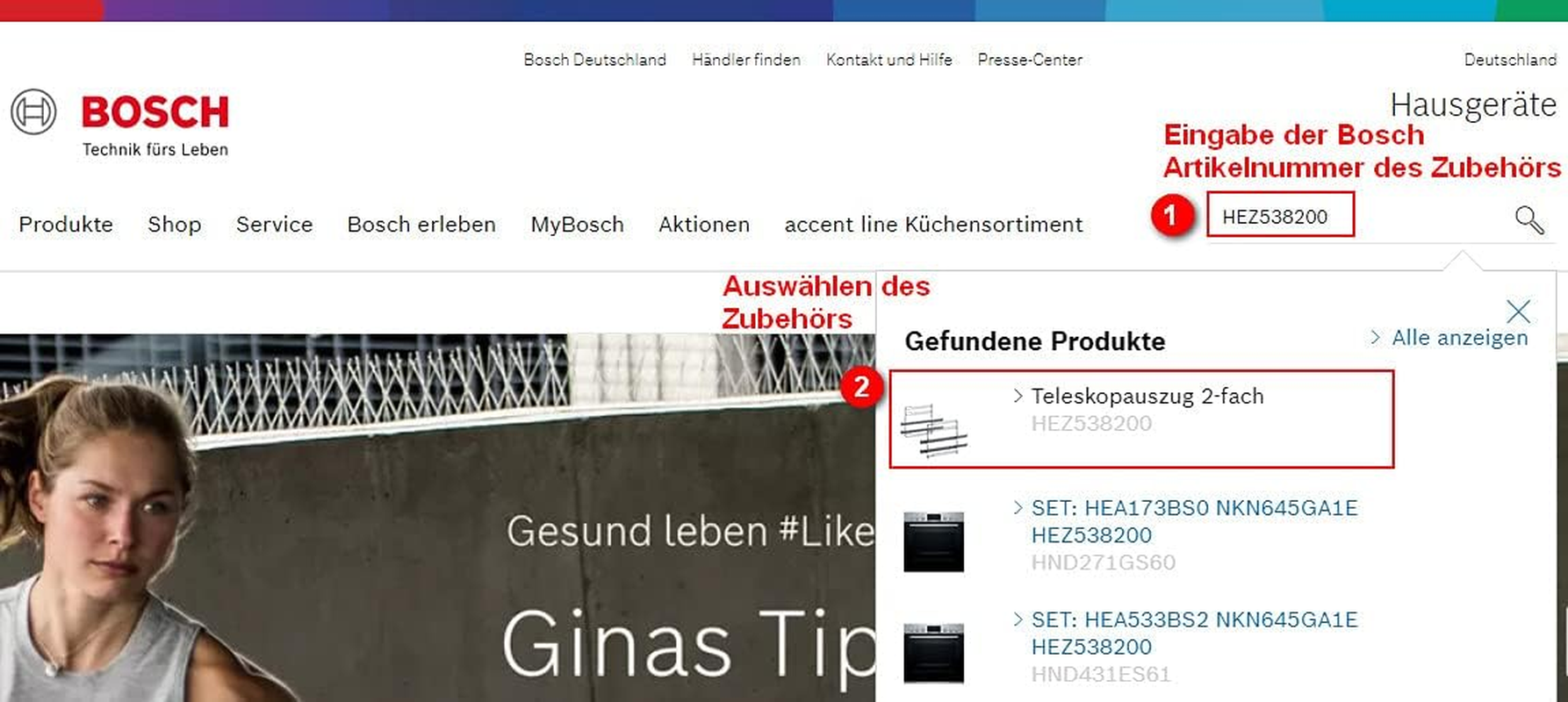 Bosch HEZ538000 Accessory for Ovens/Pull-Out System/Single Telescopic Extension/Even Independent/Stainless Steel image number 2