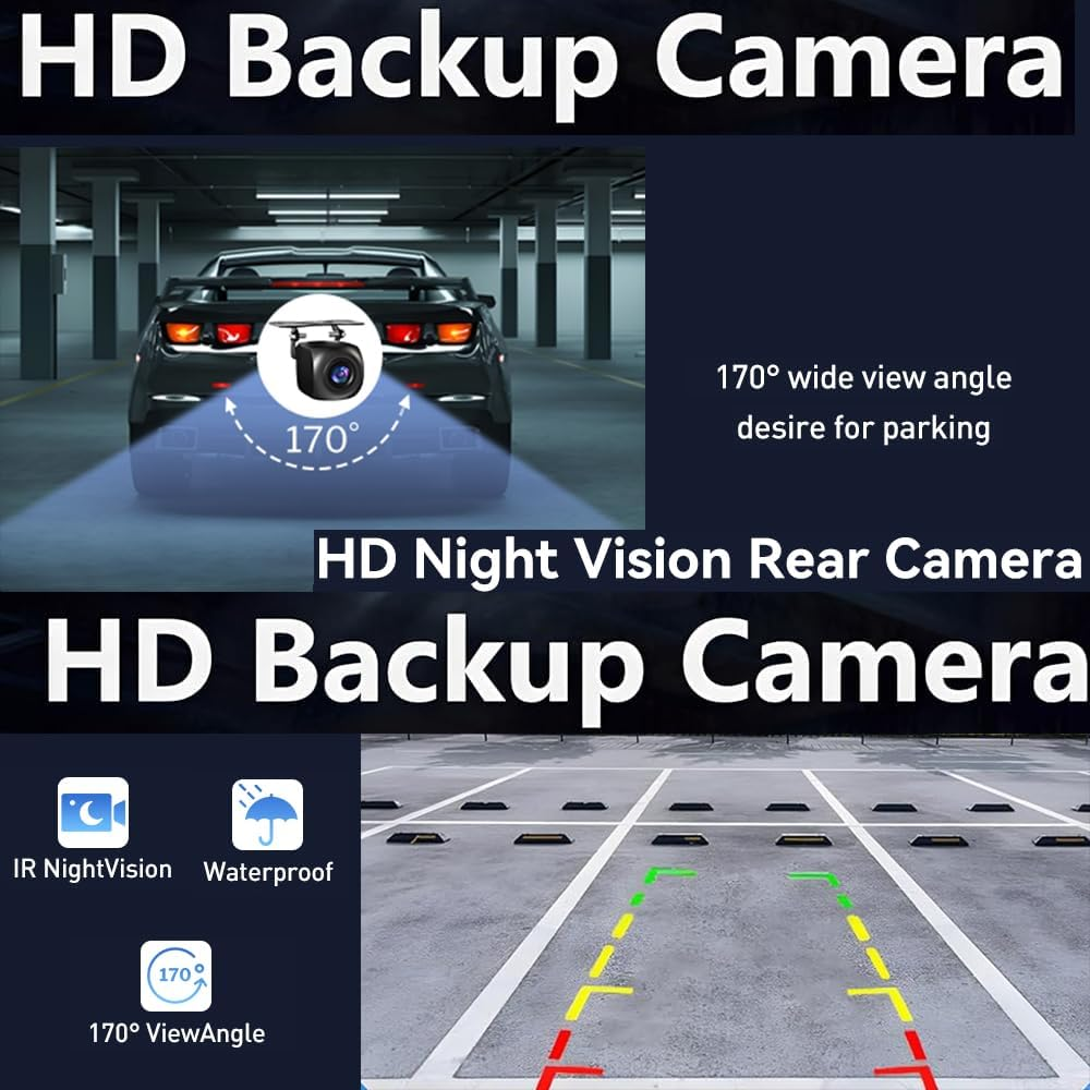 7" HD Portable Car Stereo Touch Screen with Apple Carplay, Wireless Android Auto, Bluetooth, GPS Navigation, Voice Control, Backup Camera, and Mirror Link - Car Audio Receiverfor All Vehicles image number 3