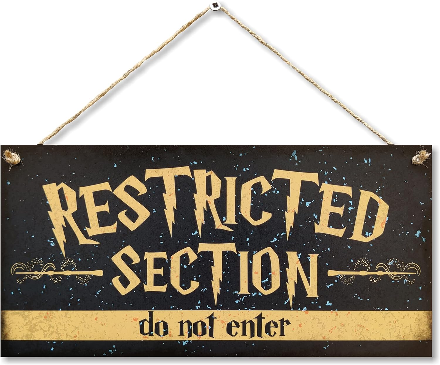 CARISPIBET Restricted Section | Funny Signs Home Decorative Signs Decoration Plaques Fantasy Signs Welcome Signs 6" X 12" image number 5