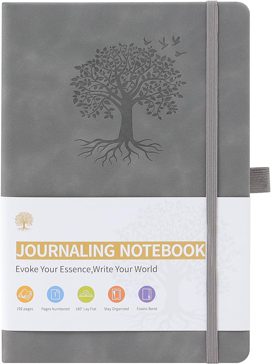 A5 Journal Notebook for Men and Women, Lined Hardcover Notebook with Elastic Closure for Diary Writing, Work and Note Taking, Journal(Green)